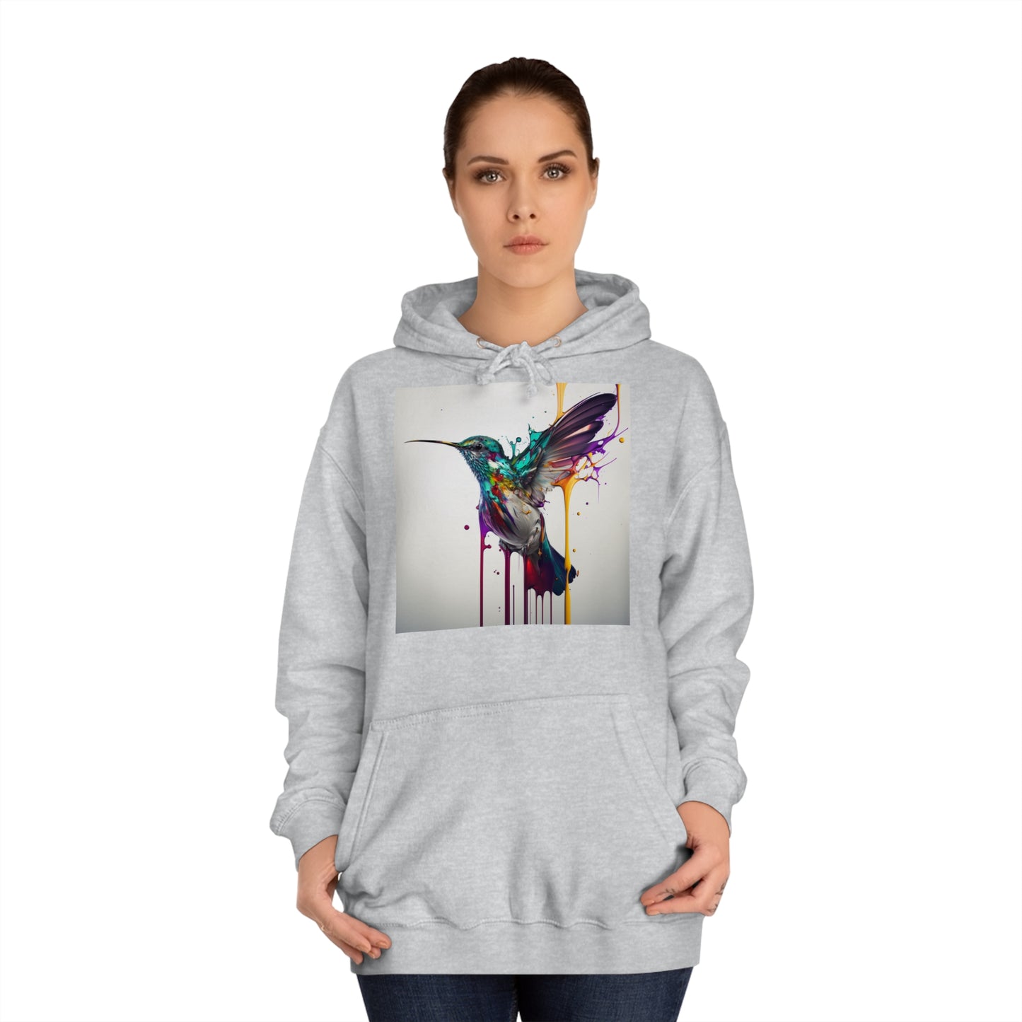 Hummingbird Drip Paint Hoodie