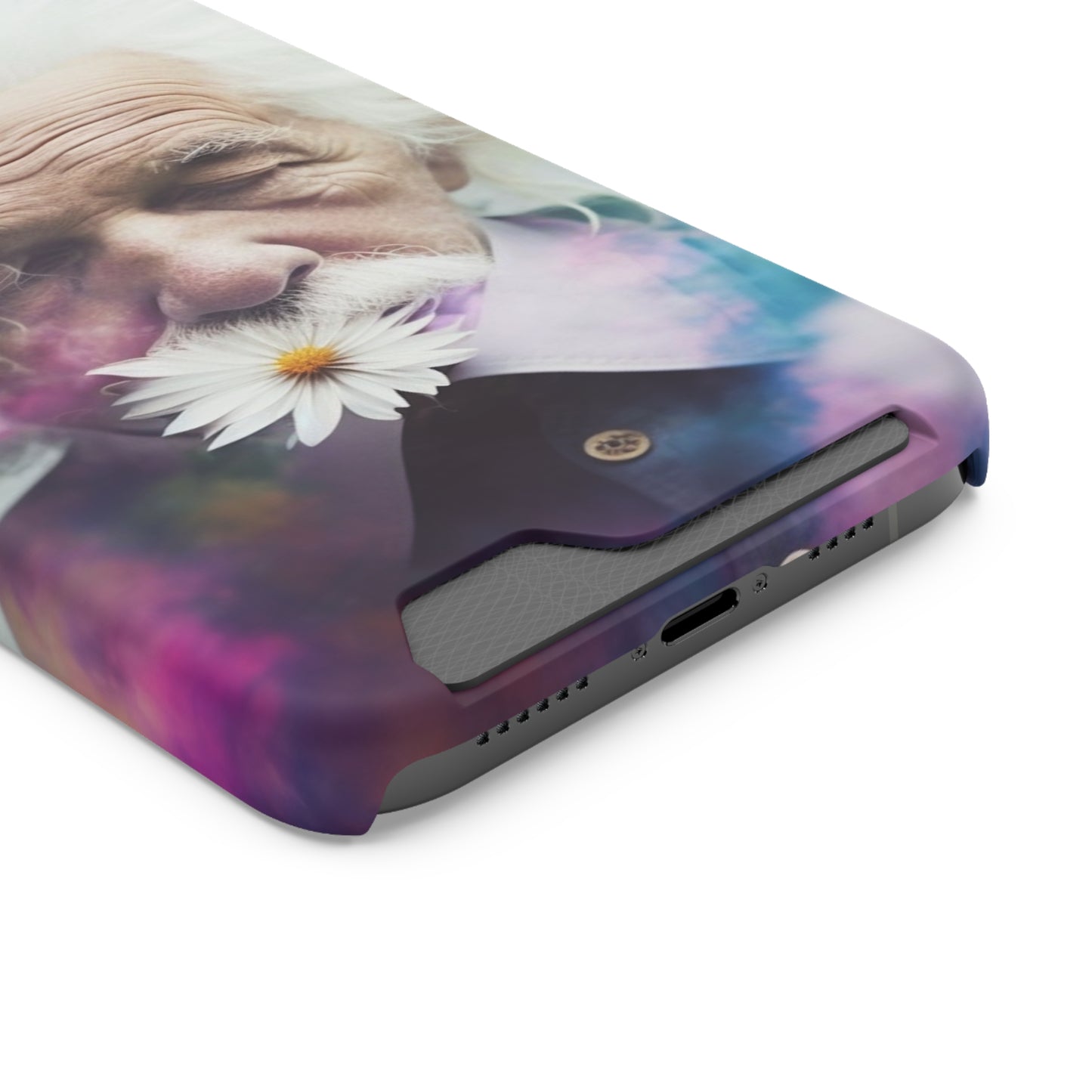 bell's flowers Einstein Phone Case With Card Holder