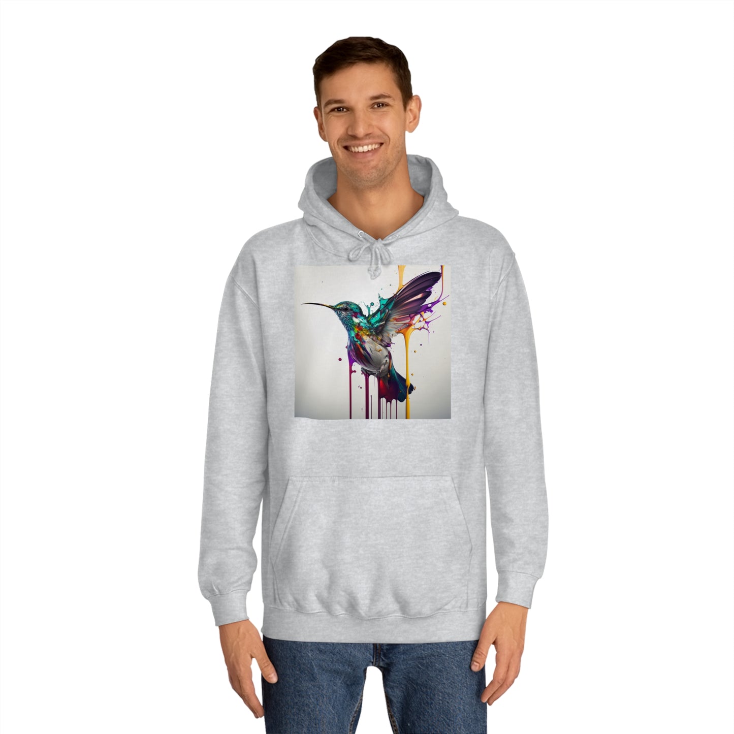 Hummingbird Drip Paint Hoodie