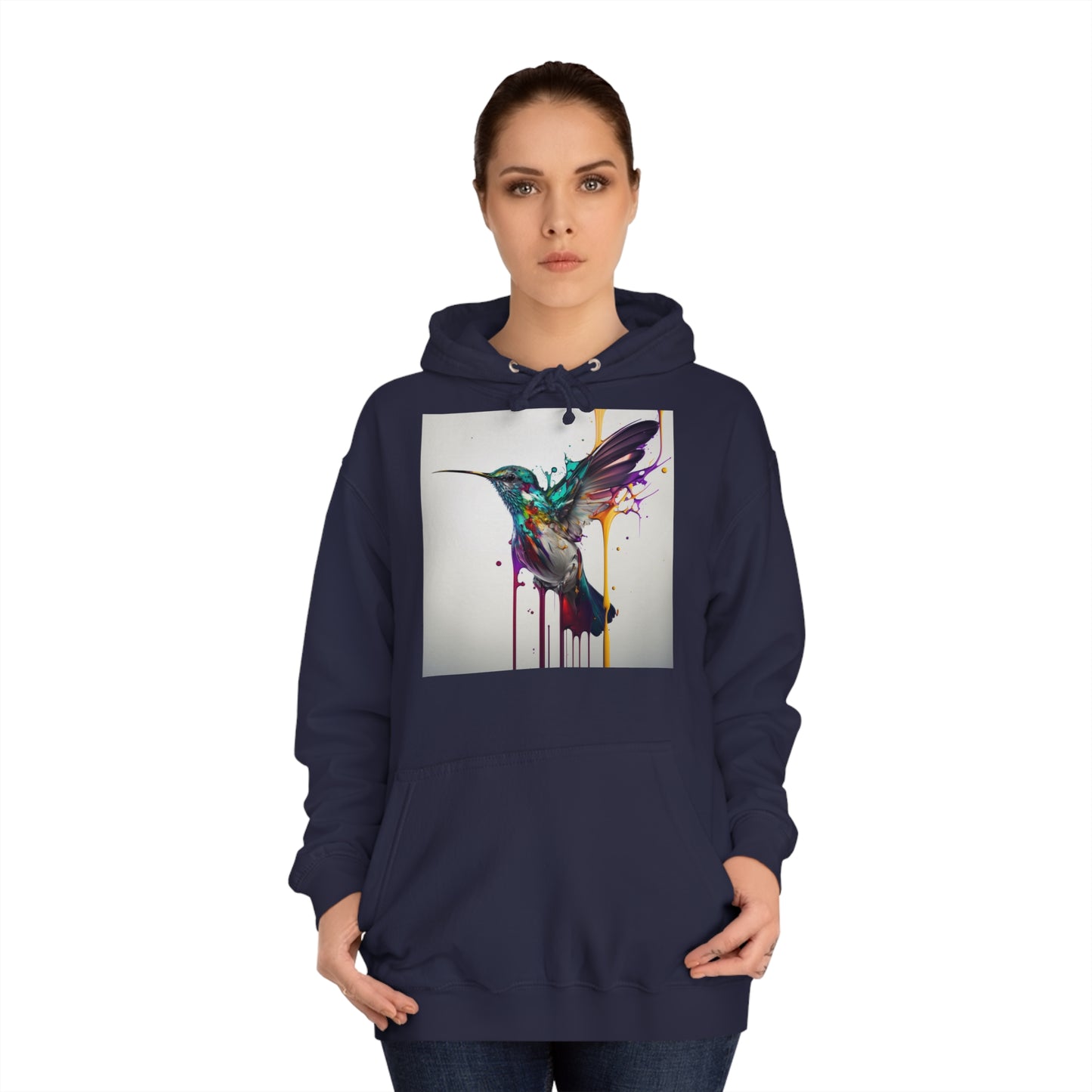 Hummingbird Drip Paint Hoodie