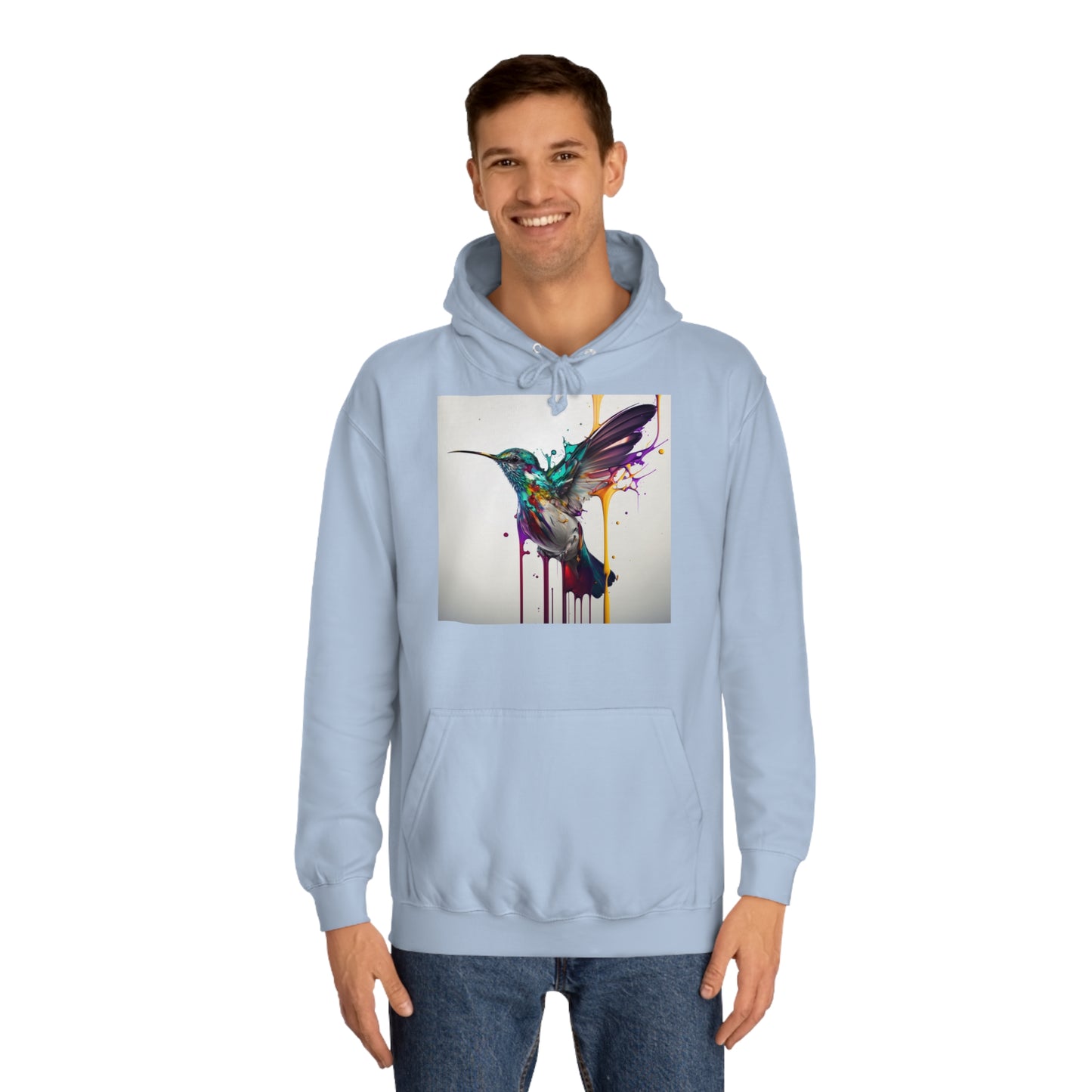 Hummingbird Drip Paint Hoodie