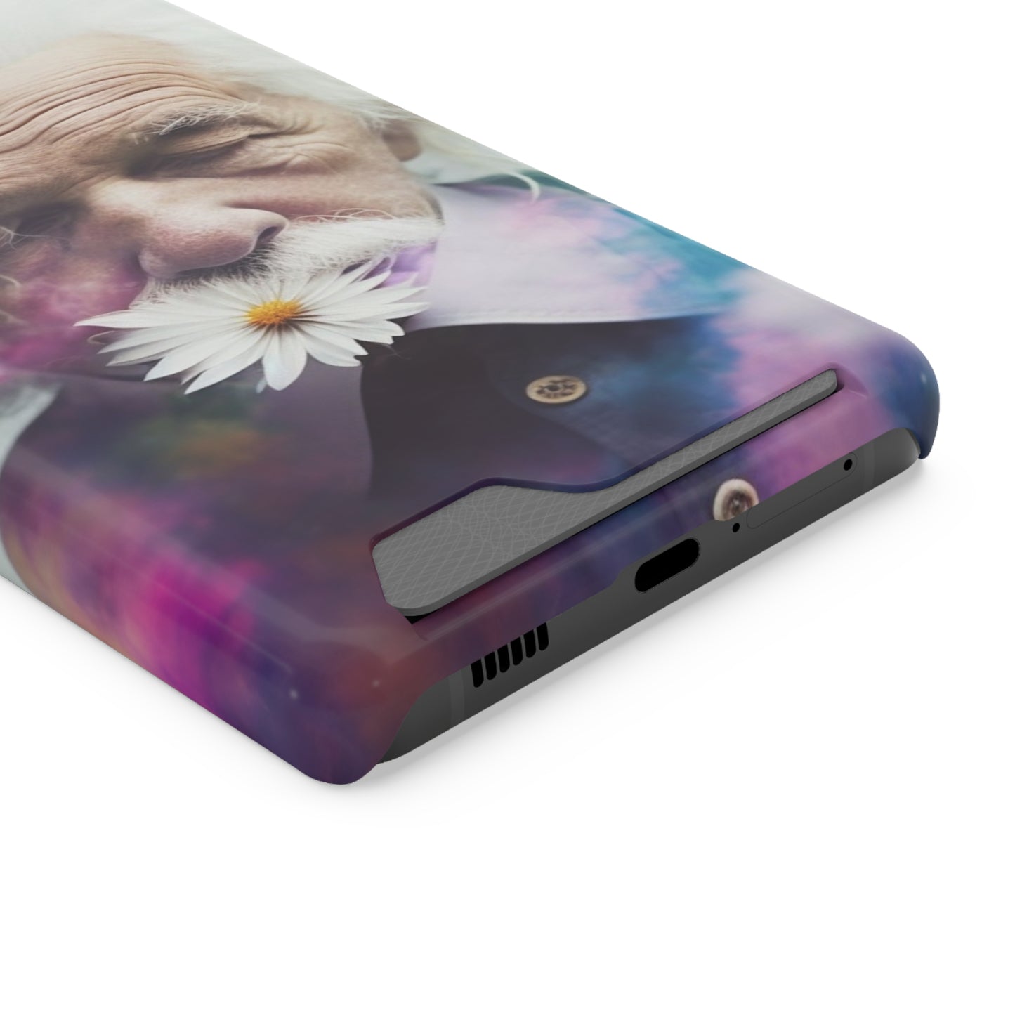 bell's flowers Einstein Phone Case With Card Holder