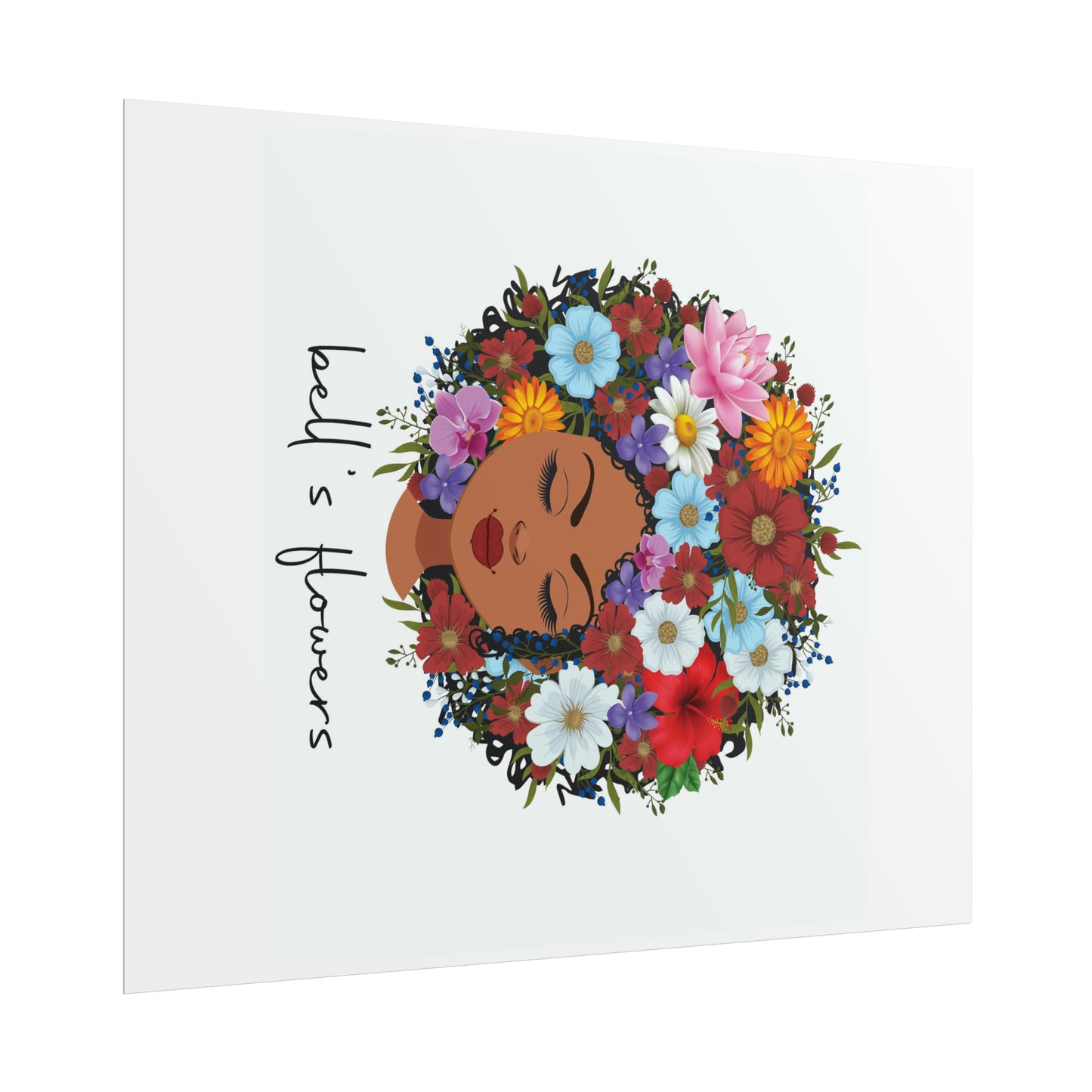 bell's flowers original logo Rolled Poster