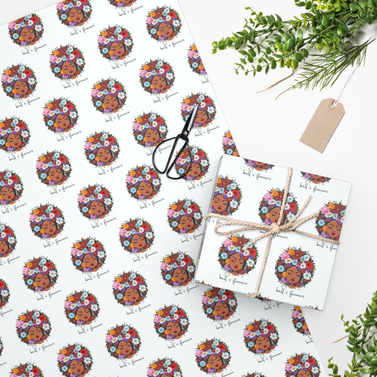 bell's flowers Original Logo Wrapping Paper