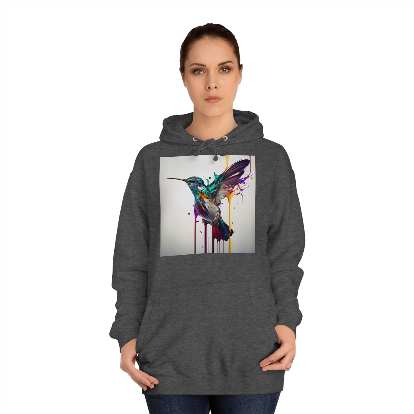 Hummingbird Drip Paint Hoodie