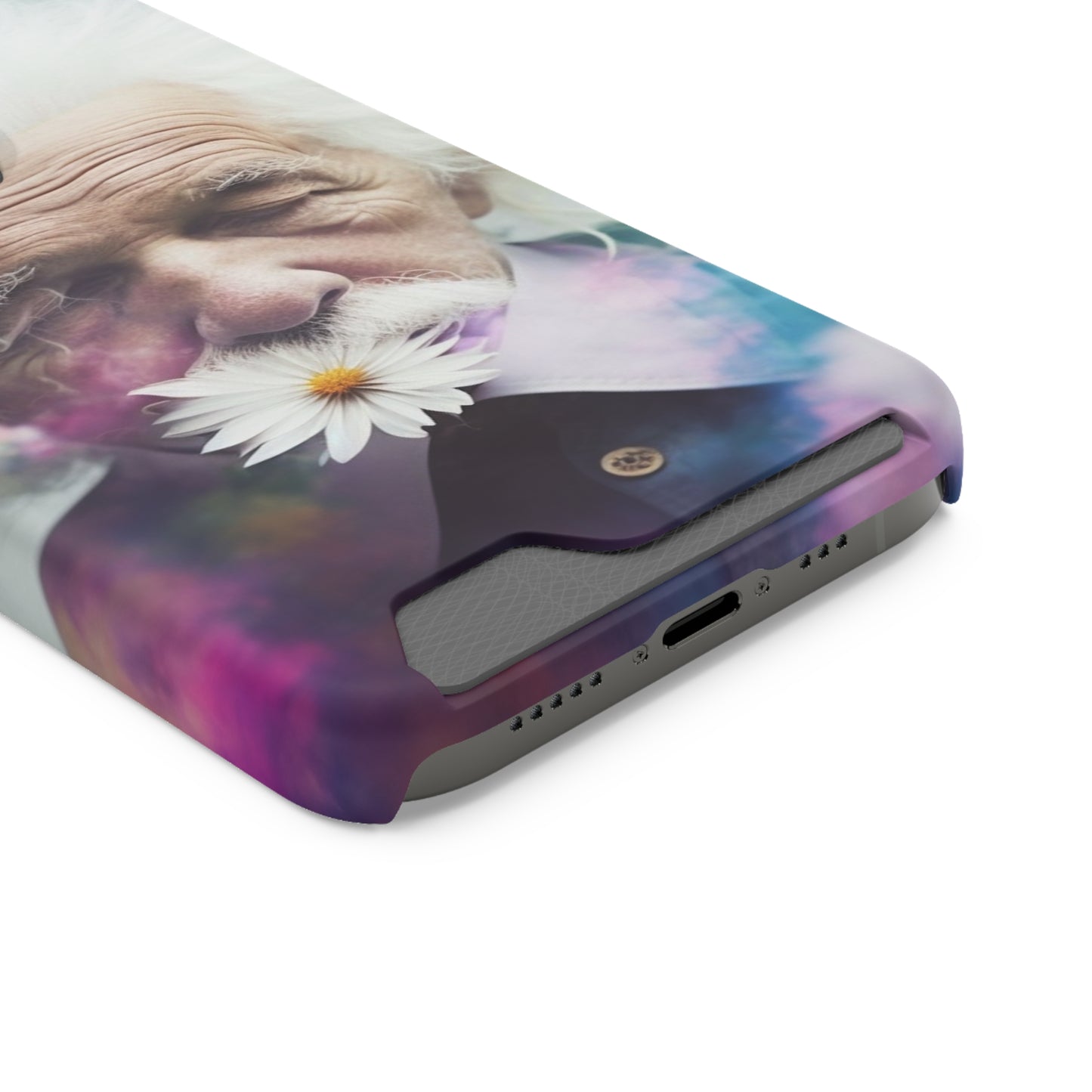 bell's flowers Einstein Phone Case With Card Holder