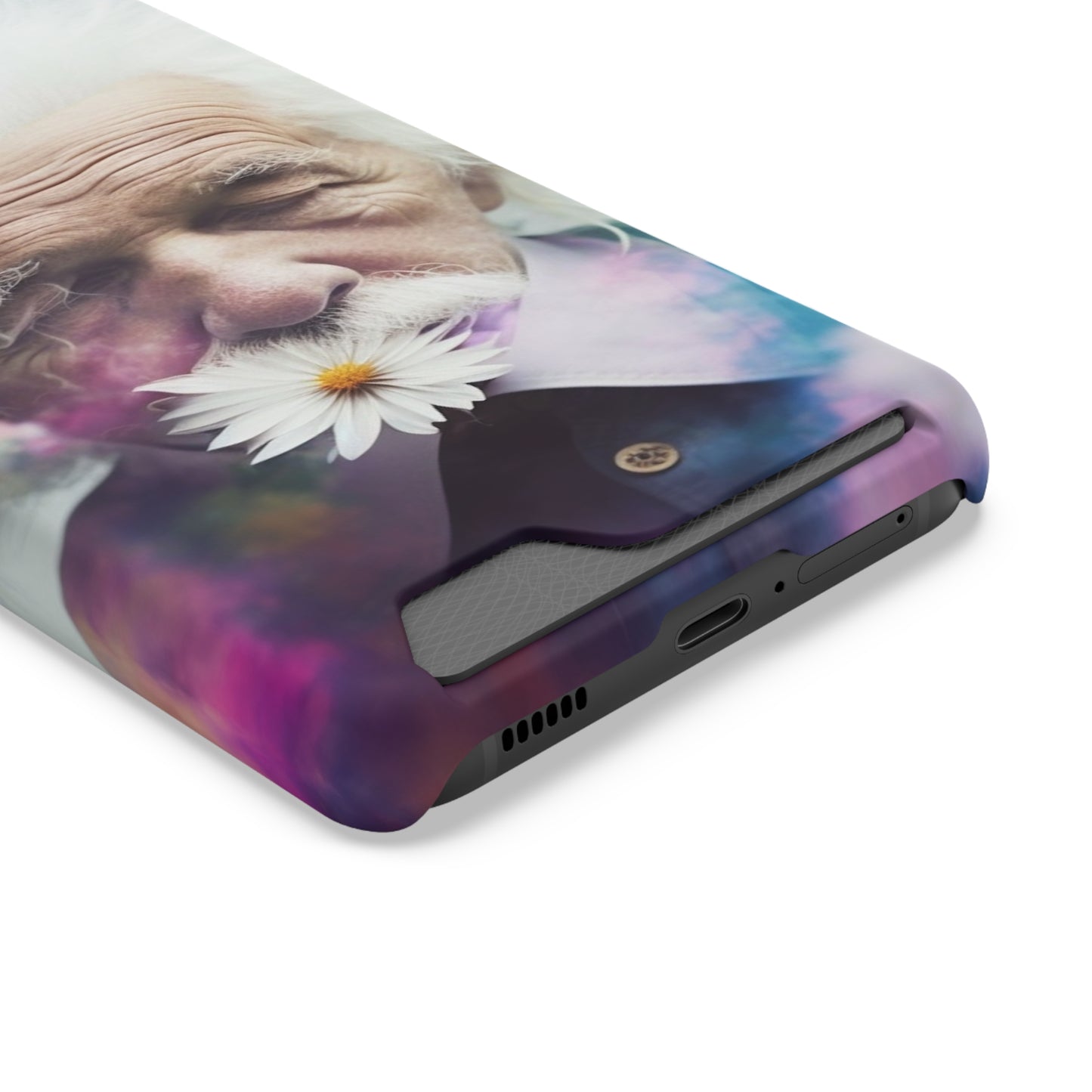 bell's flowers Einstein Phone Case With Card Holder