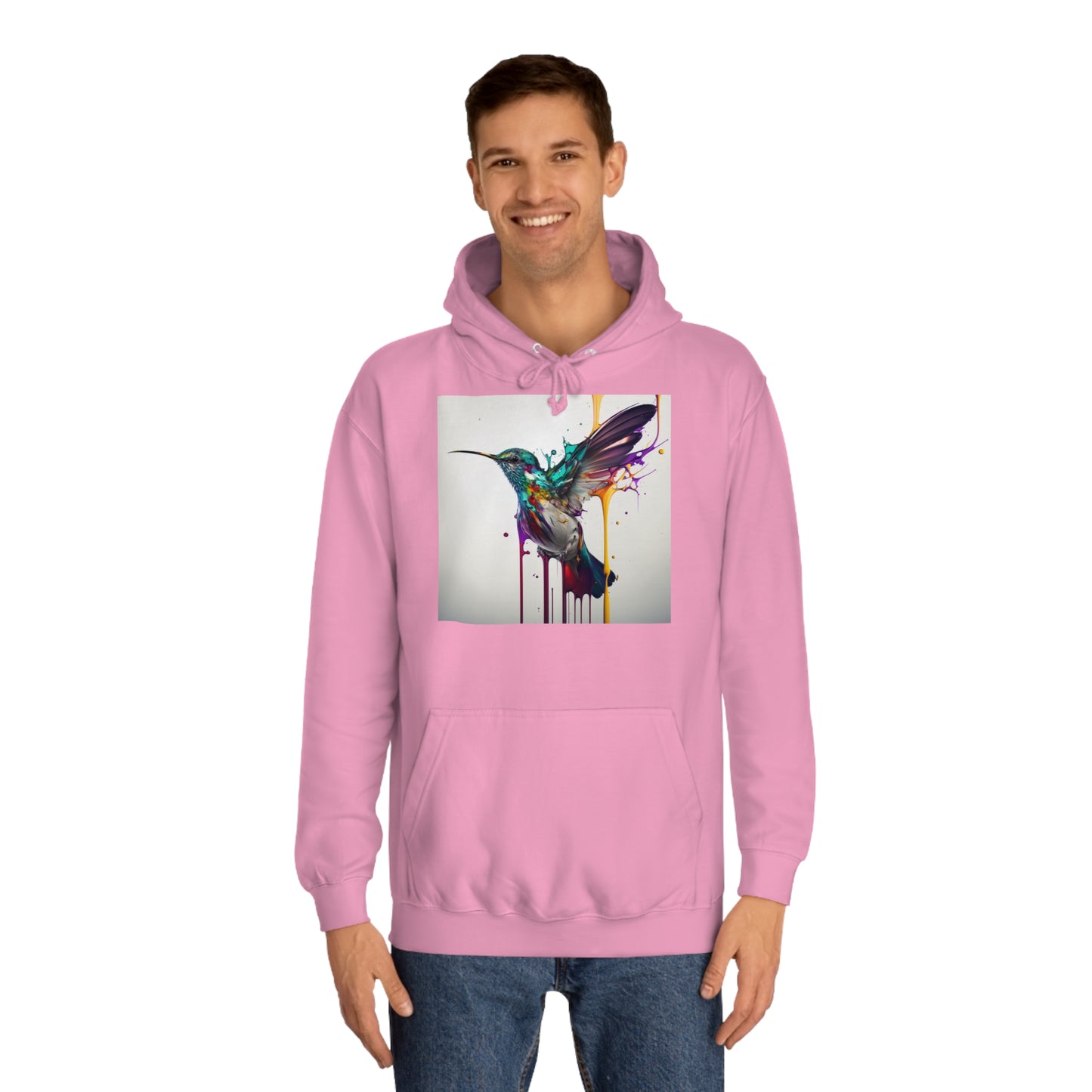 Hummingbird Drip Paint Hoodie