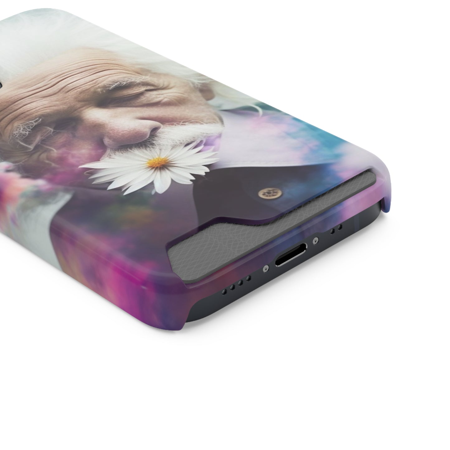 bell's flowers Einstein Phone Case With Card Holder