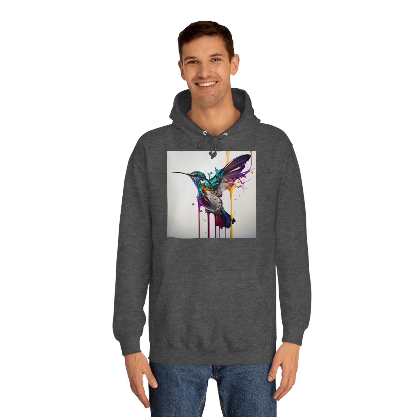 Hummingbird Drip Paint Hoodie