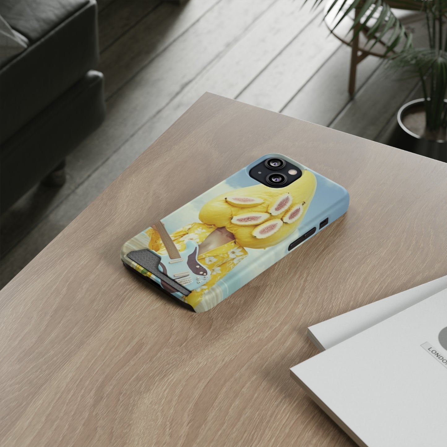 False Banana Phone Case With Card Holder