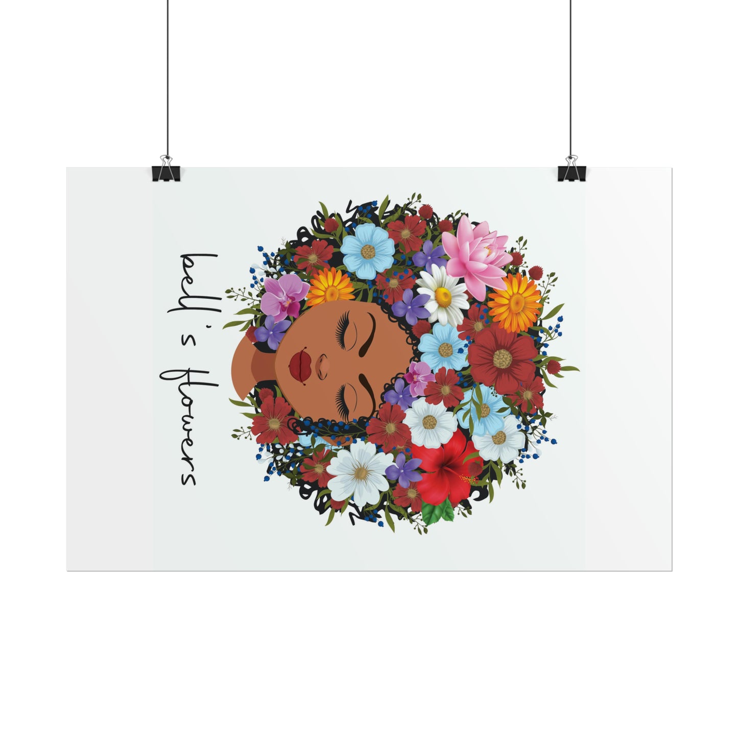 bell's flowers original logo Rolled Poster