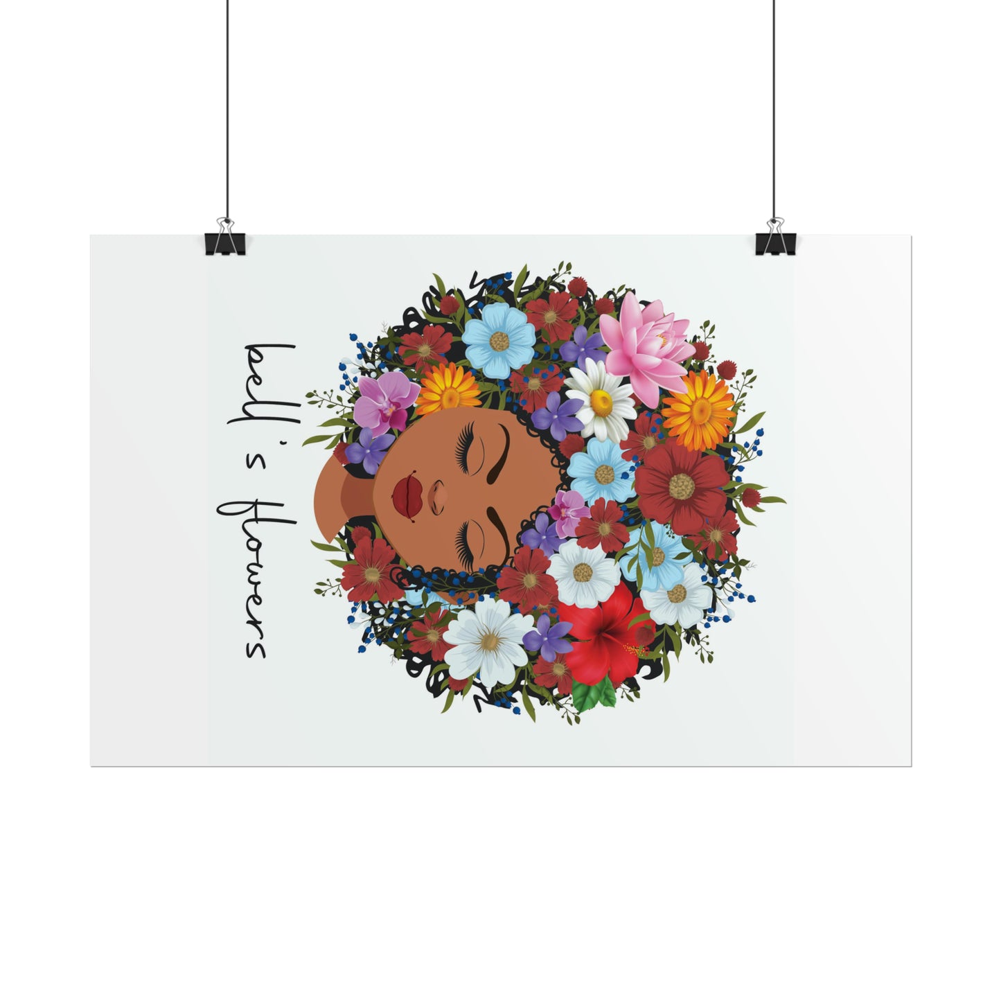 bell's flowers original logo Rolled Poster