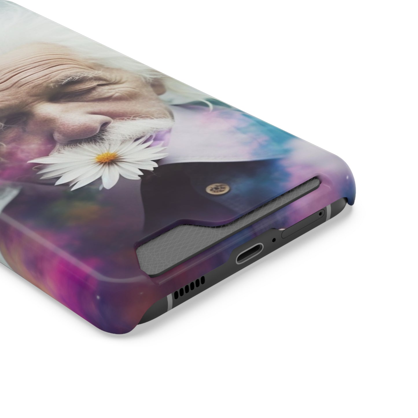 bell's flowers Einstein Phone Case With Card Holder
