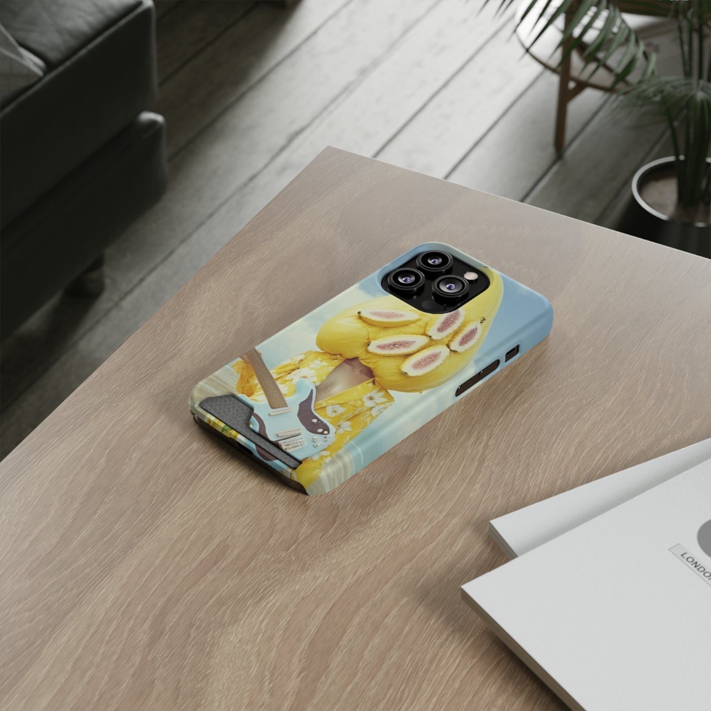 False Banana Phone Case With Card Holder