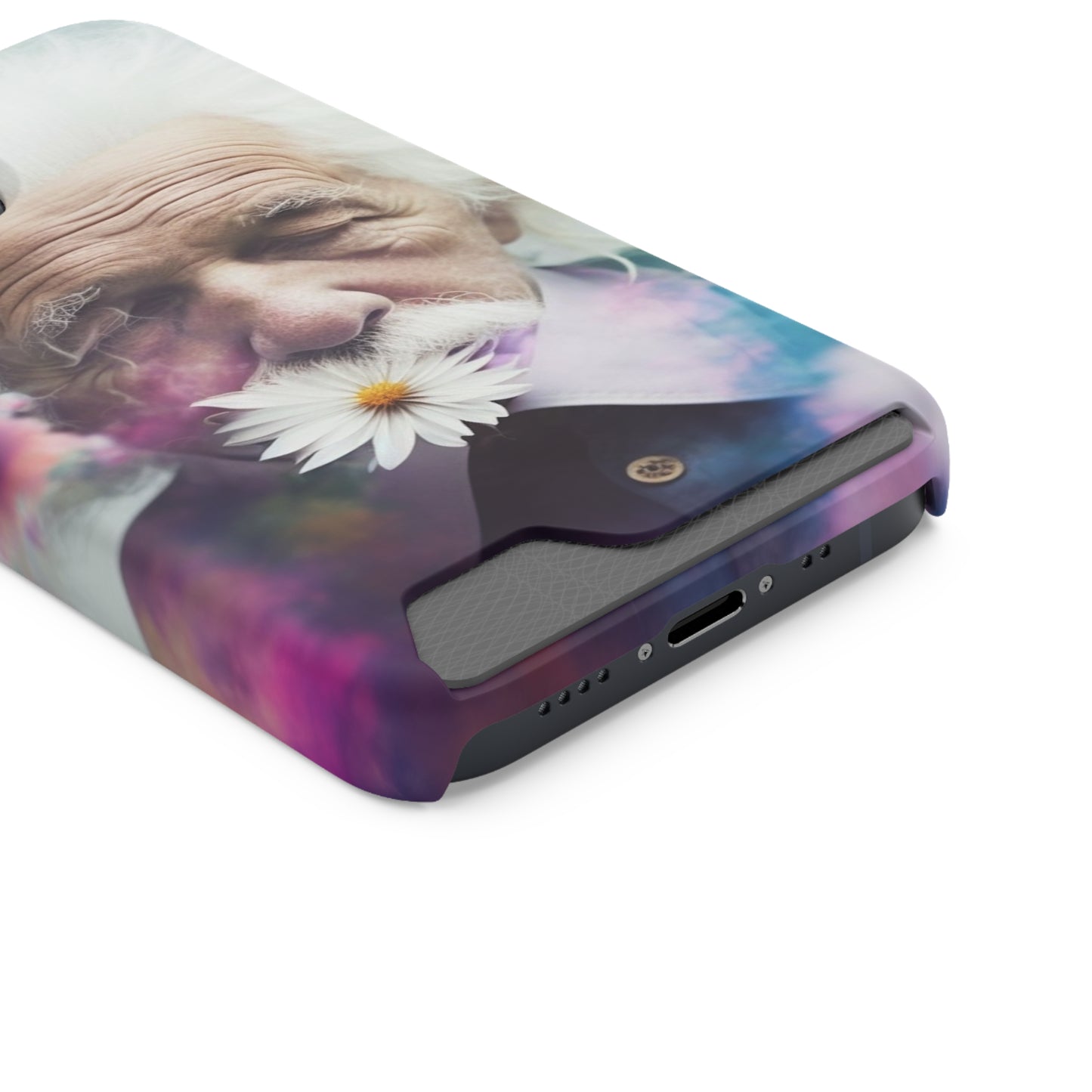 bell's flowers Einstein Phone Case With Card Holder