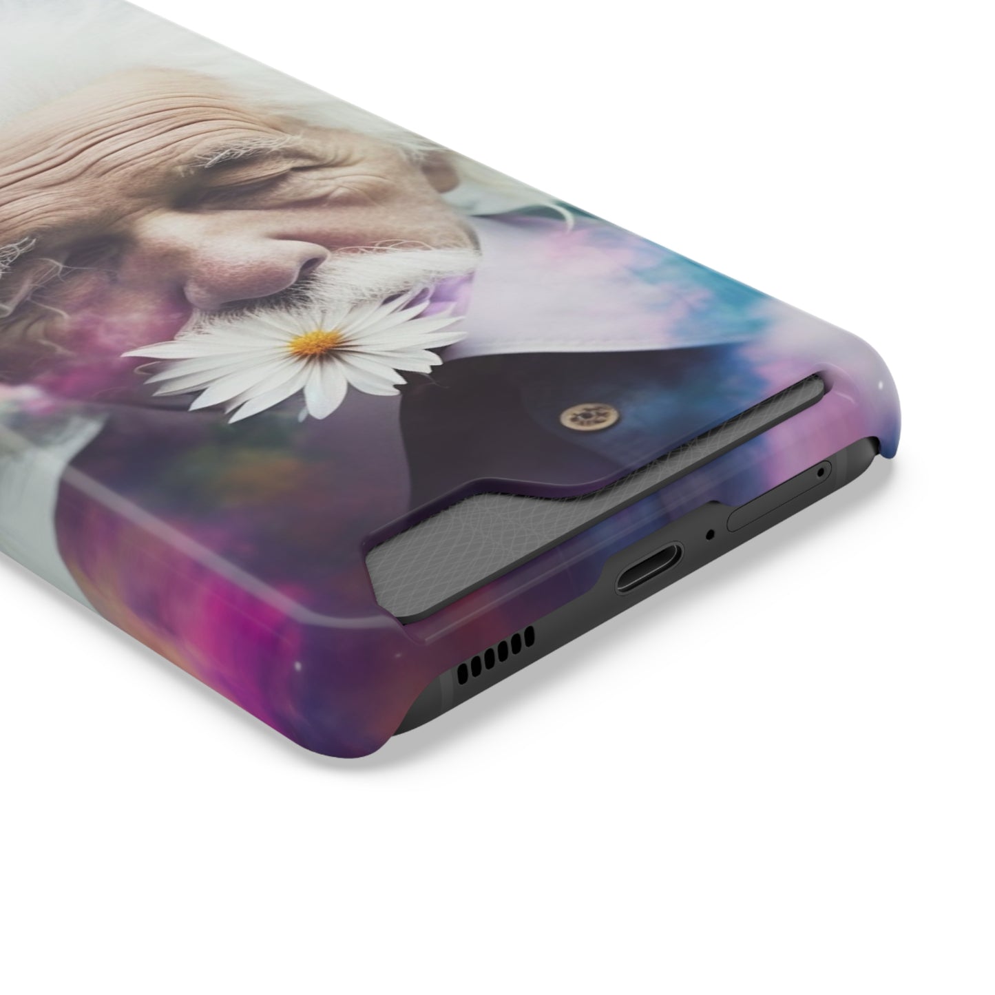 bell's flowers Einstein Phone Case With Card Holder