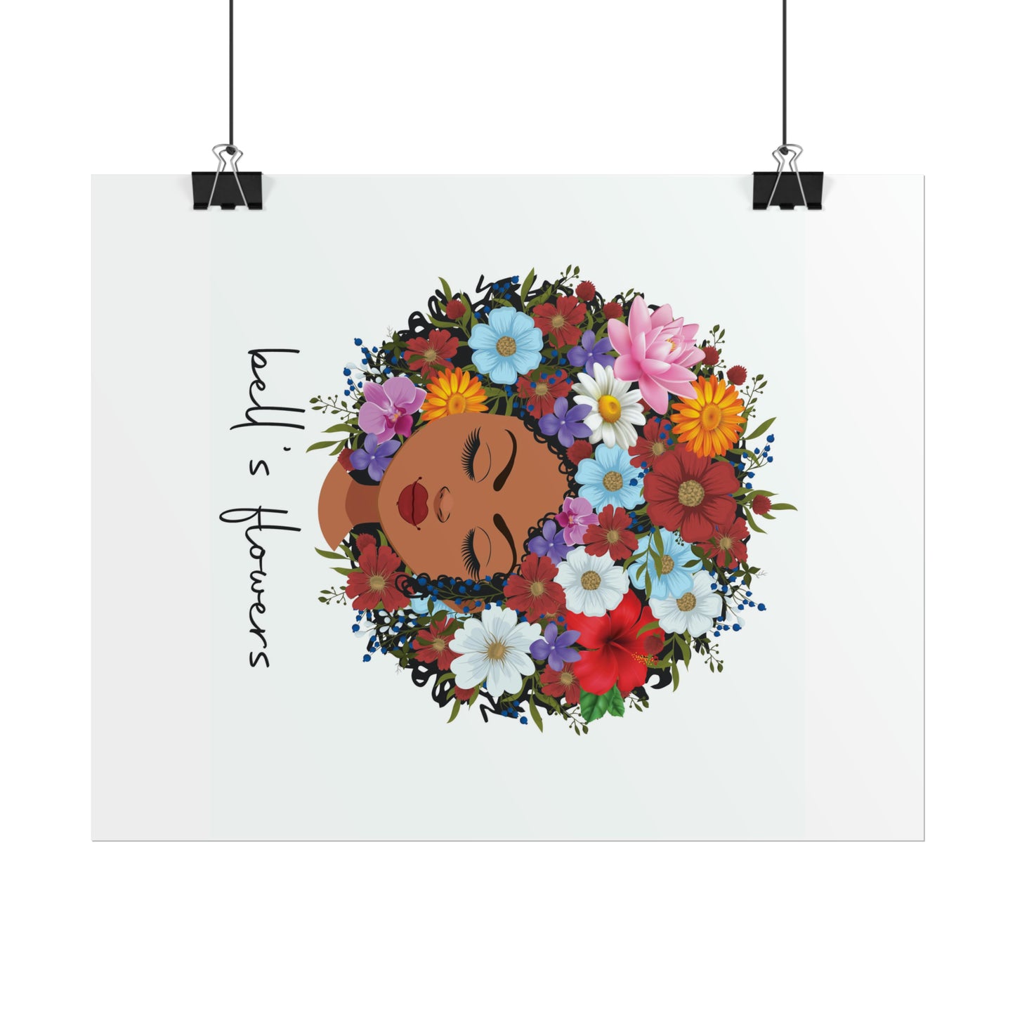bell's flowers original logo Rolled Poster