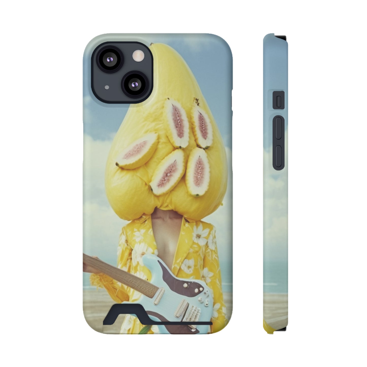 False Banana Phone Case With Card Holder