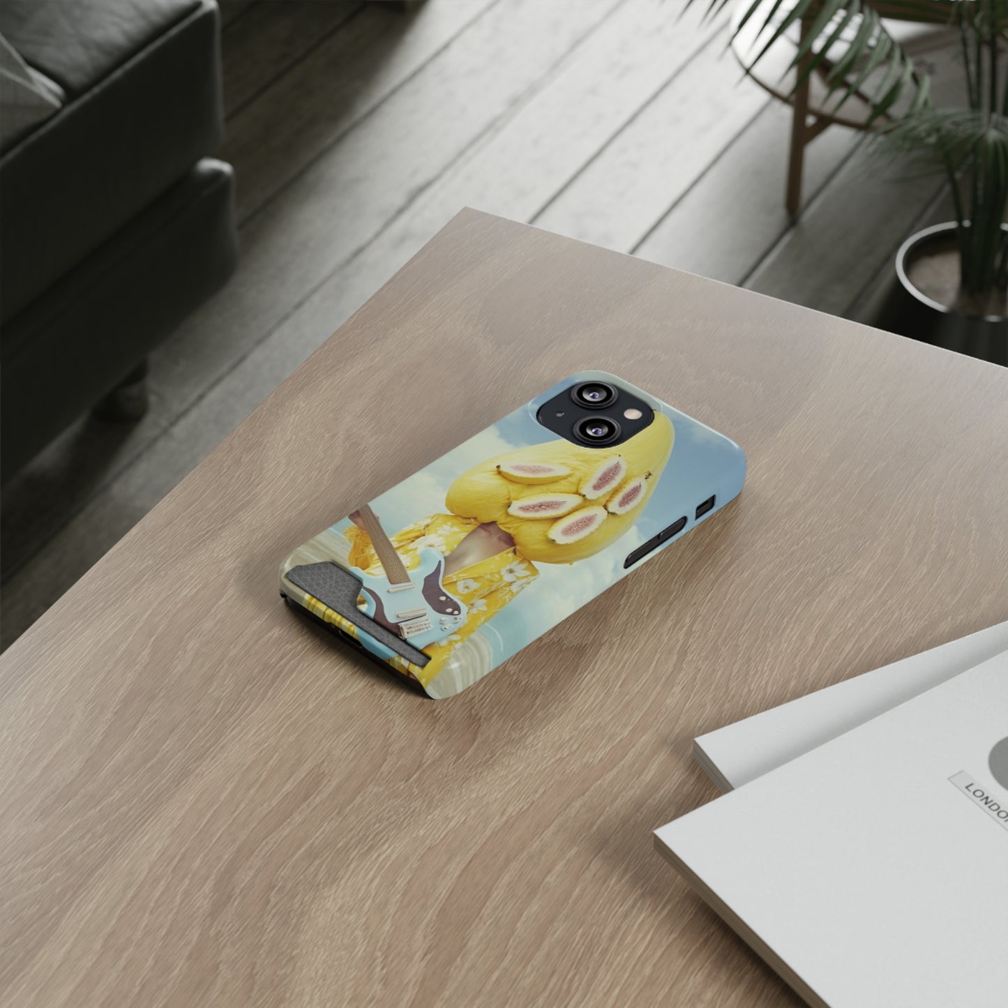 False Banana Phone Case With Card Holder