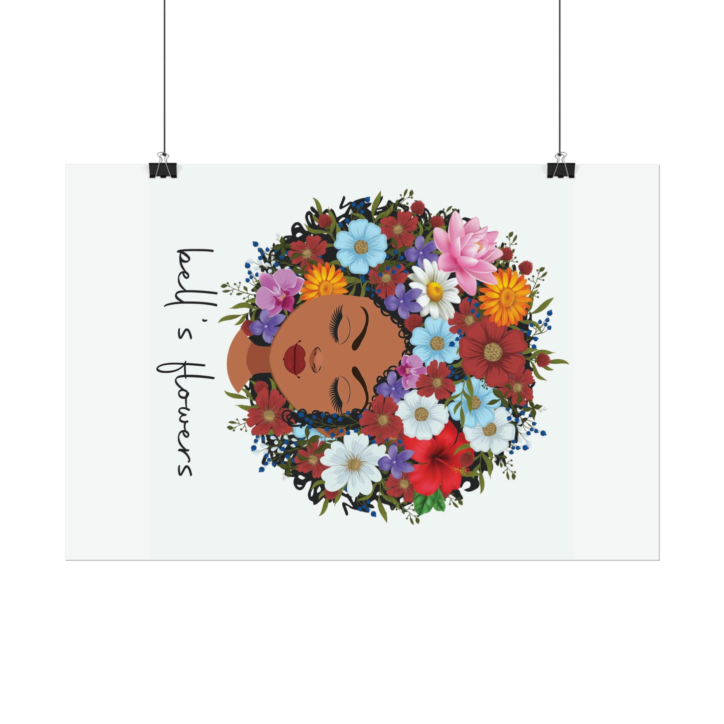 bell's flowers original logo Rolled Poster