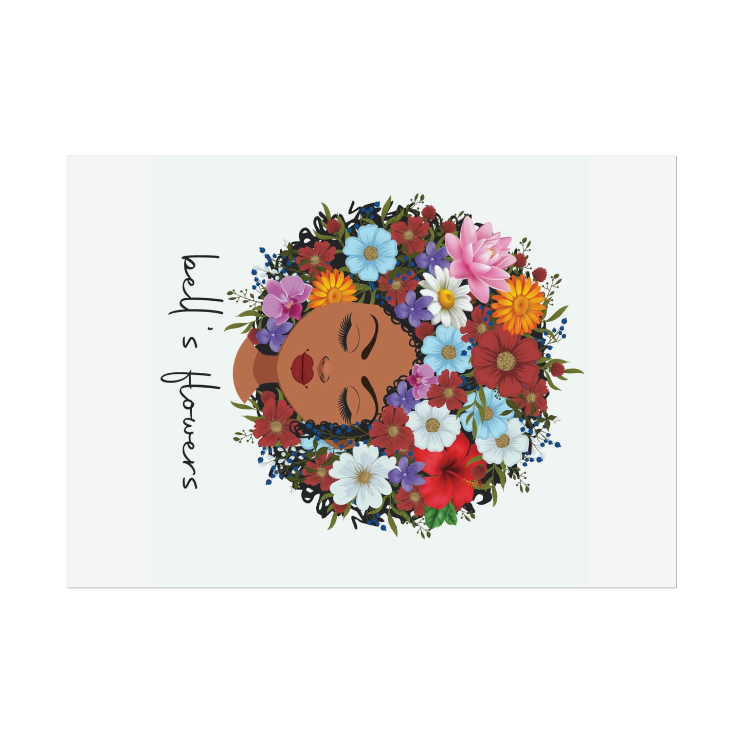 bell's flowers original logo Rolled Poster