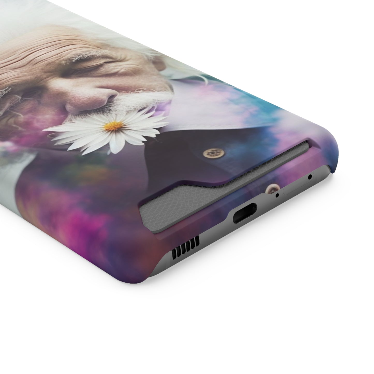 bell's flowers Einstein Phone Case With Card Holder
