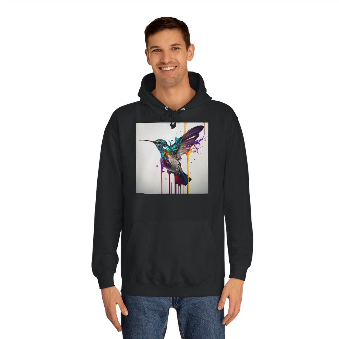 Hummingbird Drip Paint Hoodie