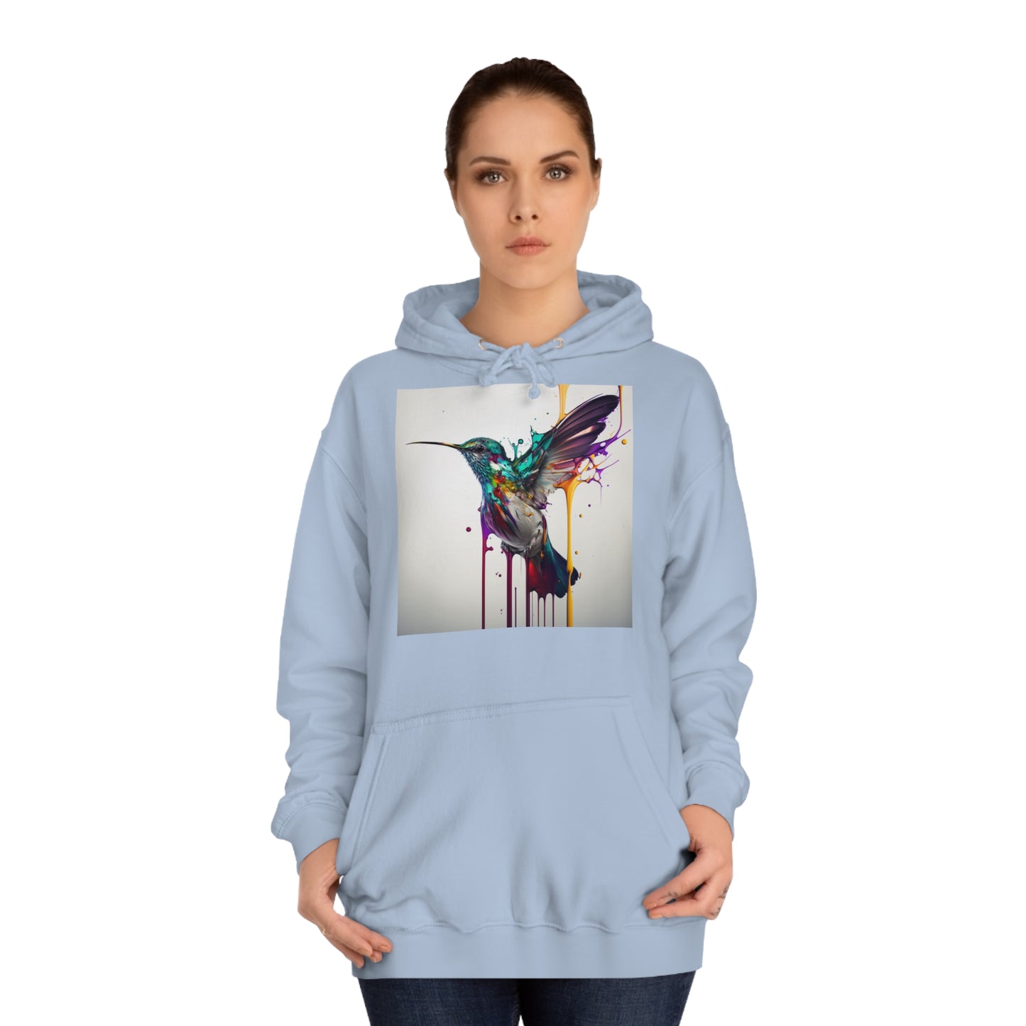 Hummingbird Drip Paint Hoodie
