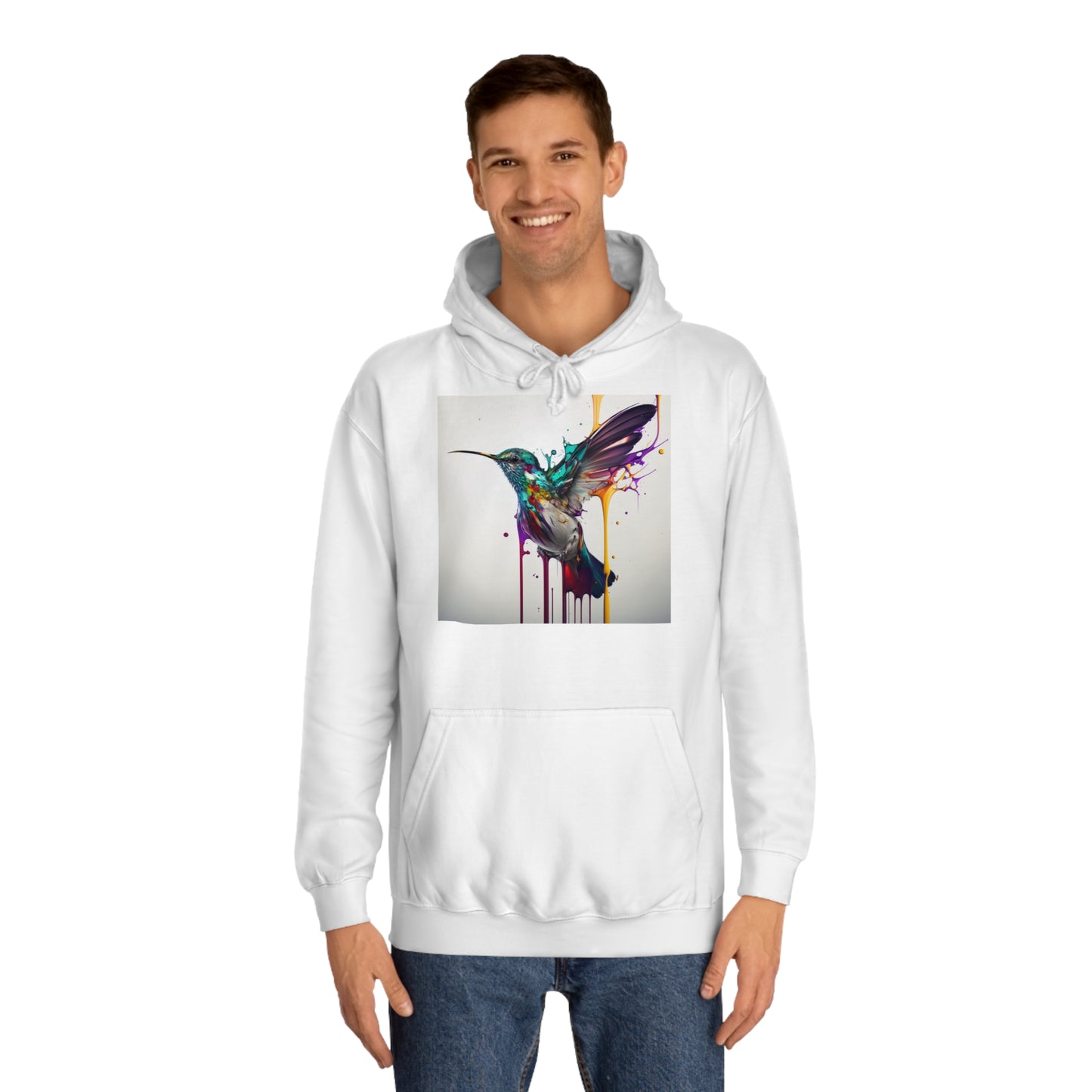 Hummingbird Drip Paint Hoodie
