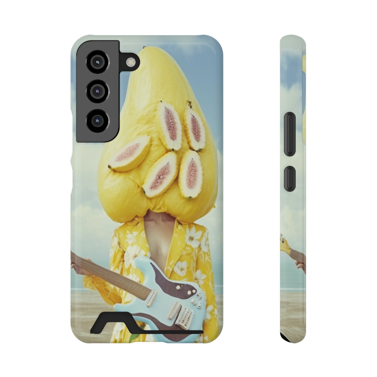 False Banana Phone Case With Card Holder