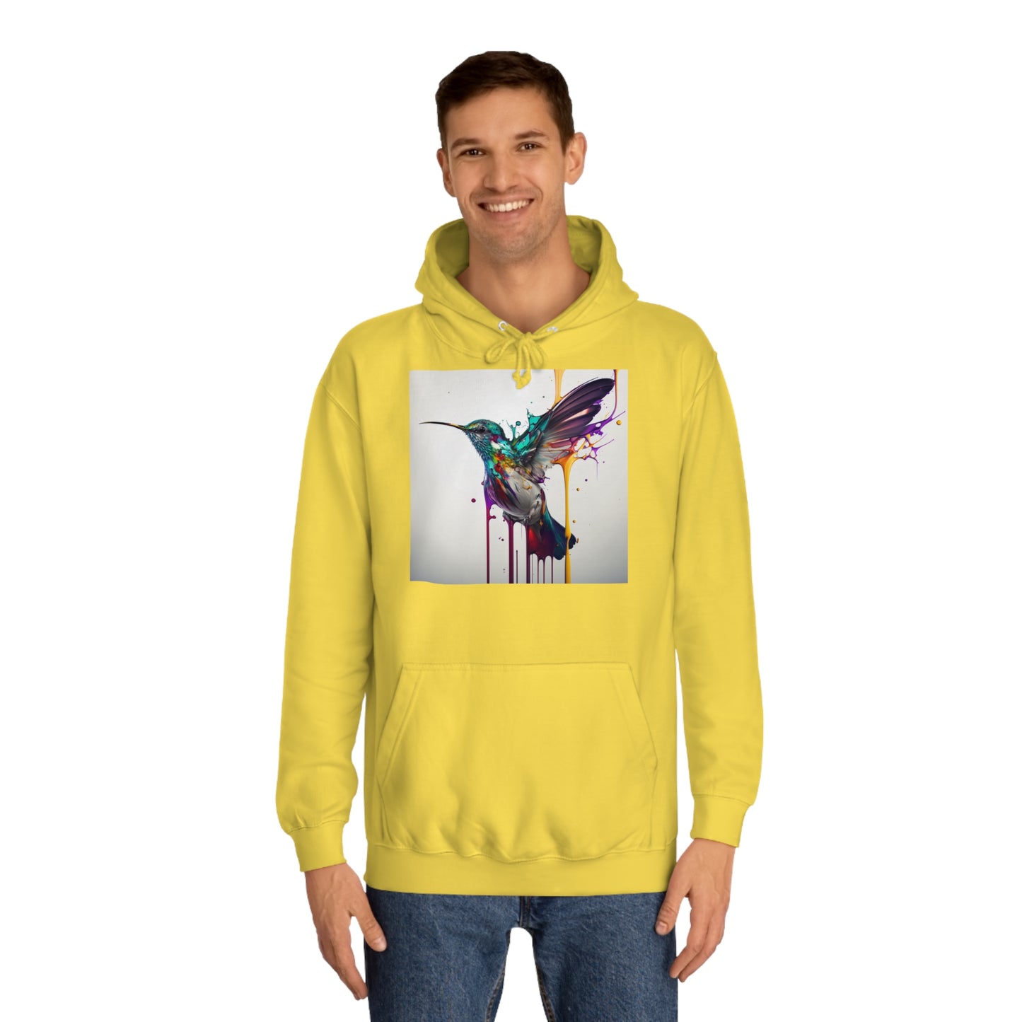 Hummingbird Drip Paint Hoodie