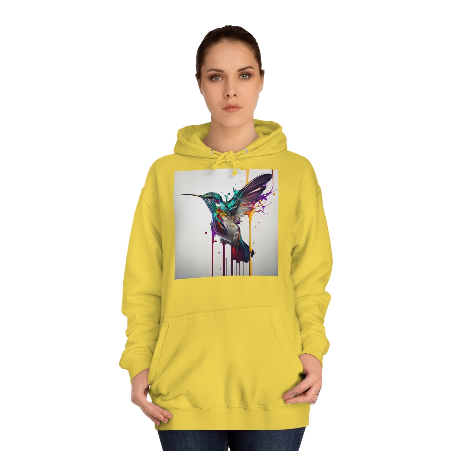 Hummingbird Drip Paint Hoodie