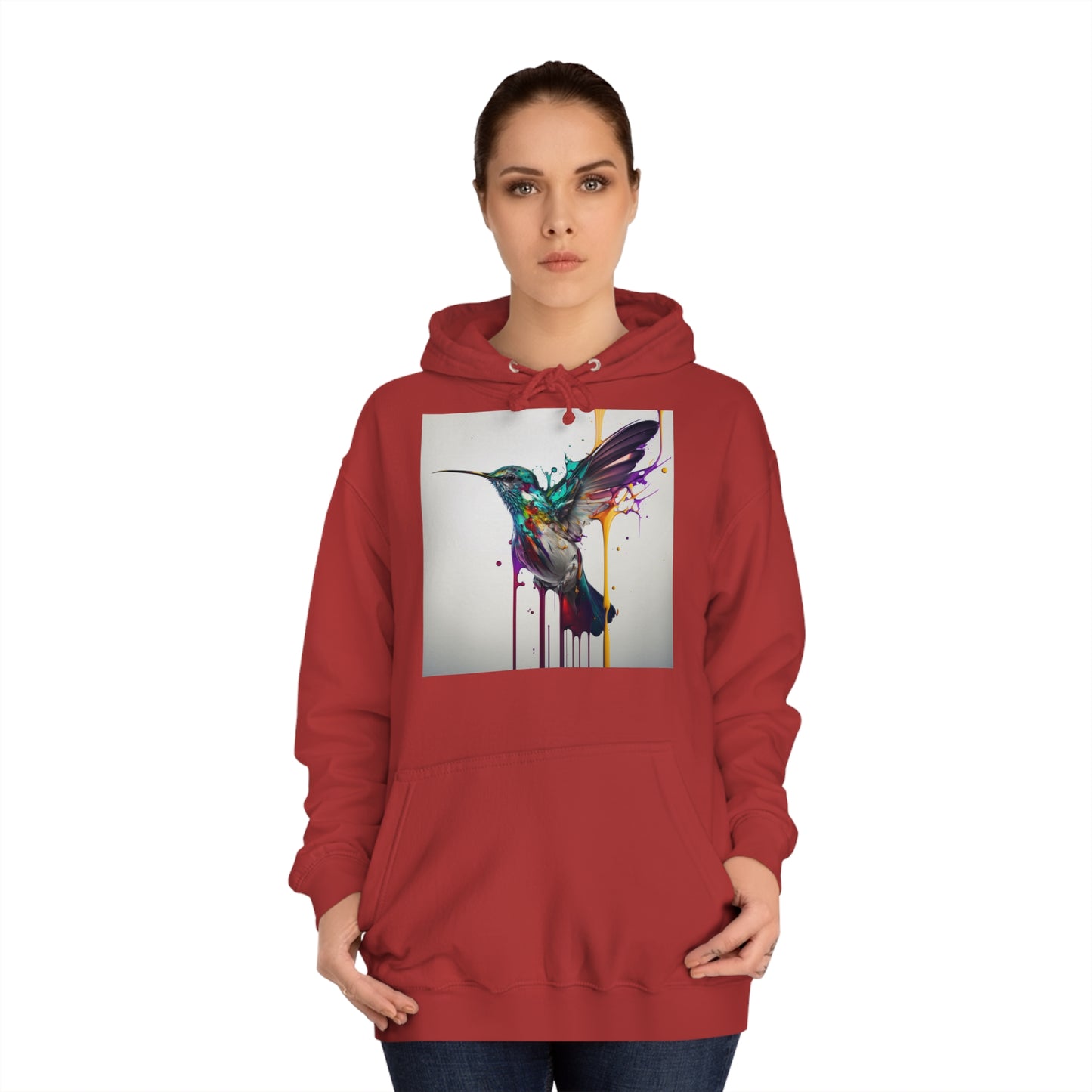 Hummingbird Drip Paint Hoodie