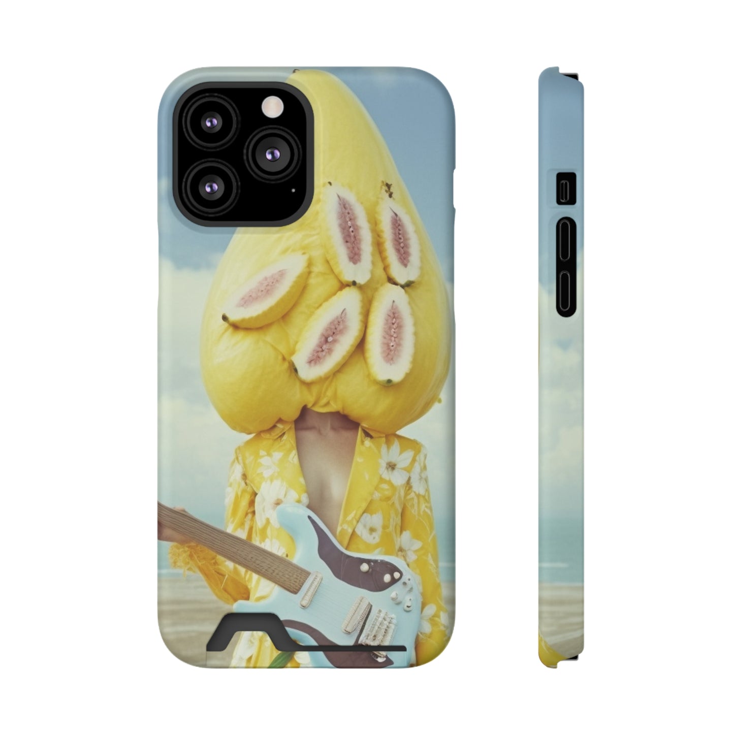 False Banana Phone Case With Card Holder