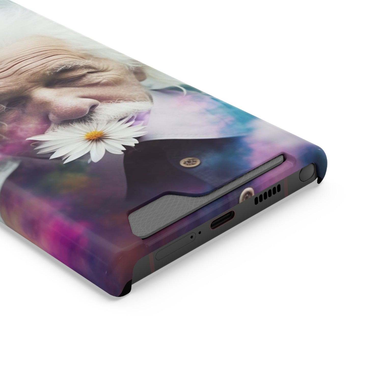 bell's flowers Einstein Phone Case With Card Holder