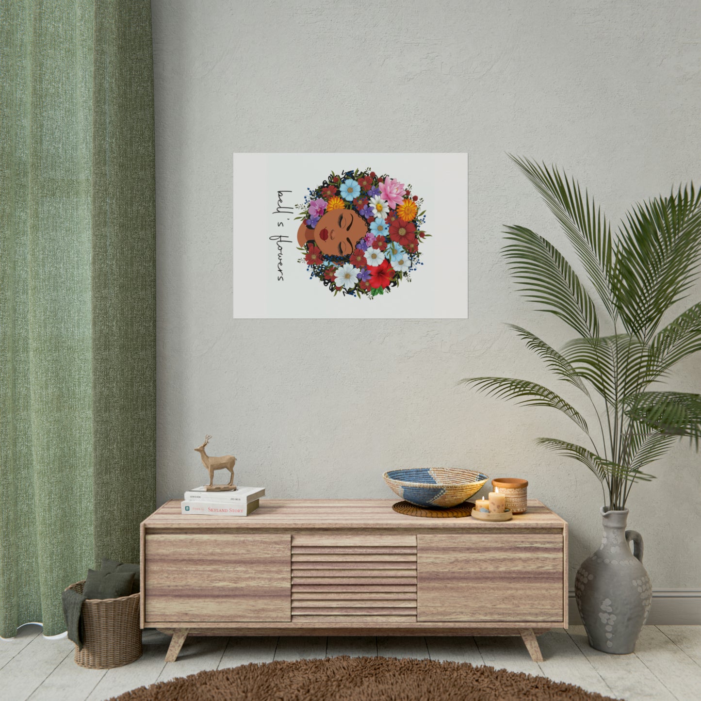 bell's flowers original logo Rolled Poster