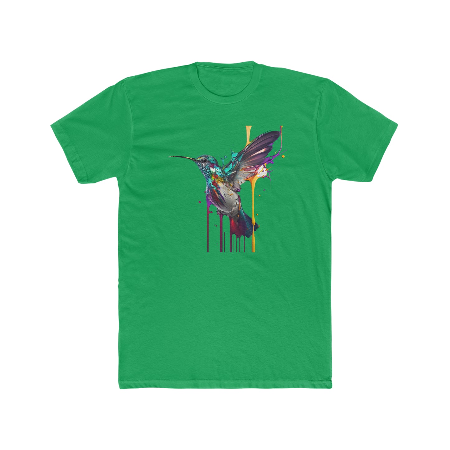 Hummingbird Drip Paint Style