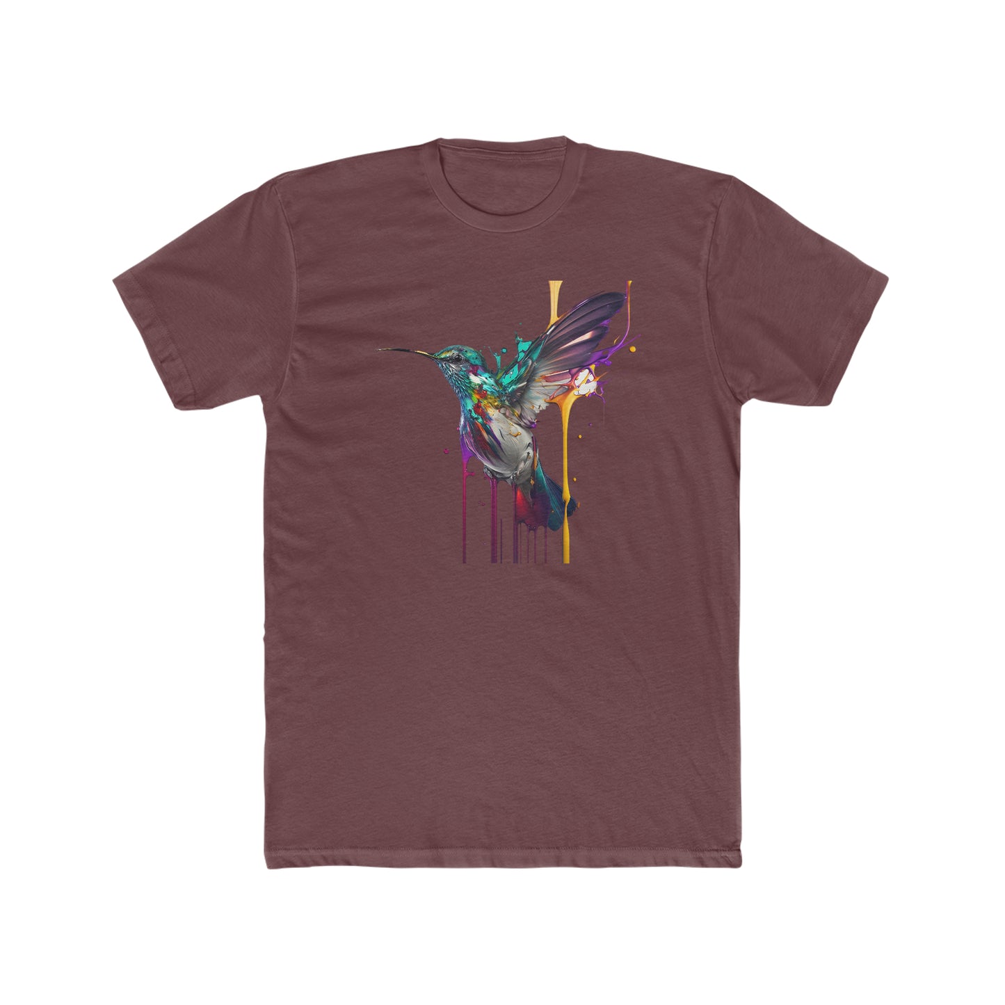 Hummingbird Drip Paint Style