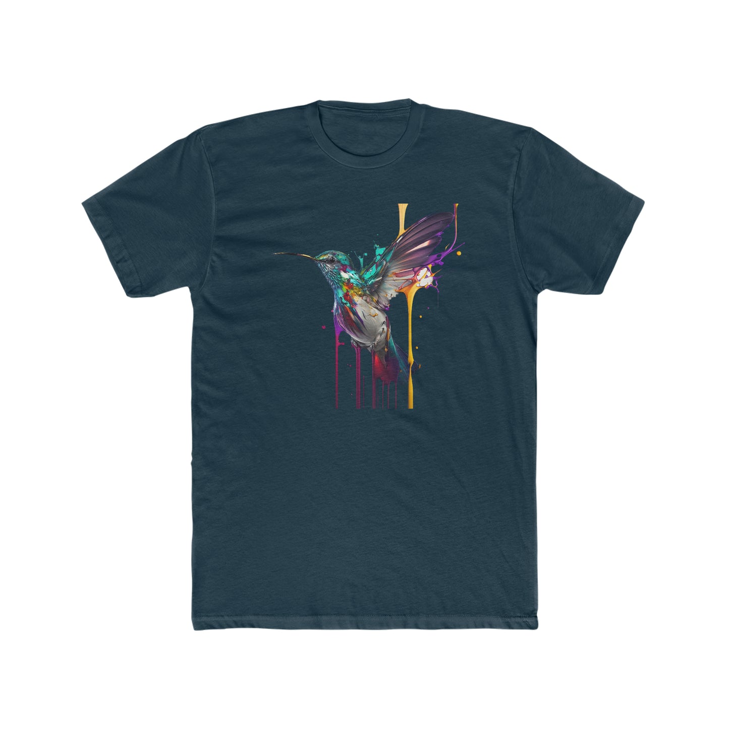 Hummingbird Drip Paint Style