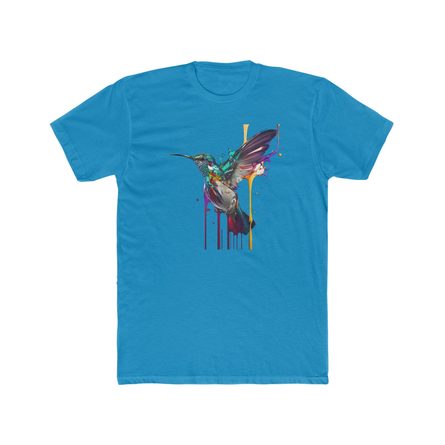 Hummingbird Drip Paint Style