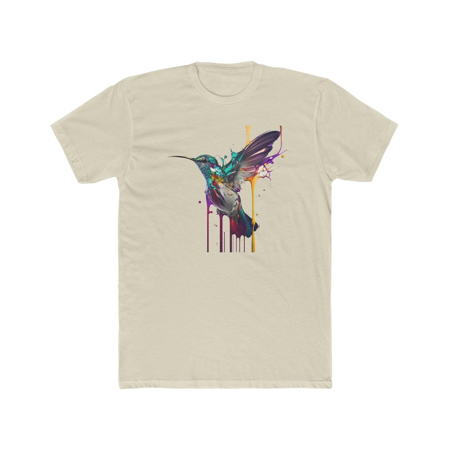 Hummingbird Drip Paint Style