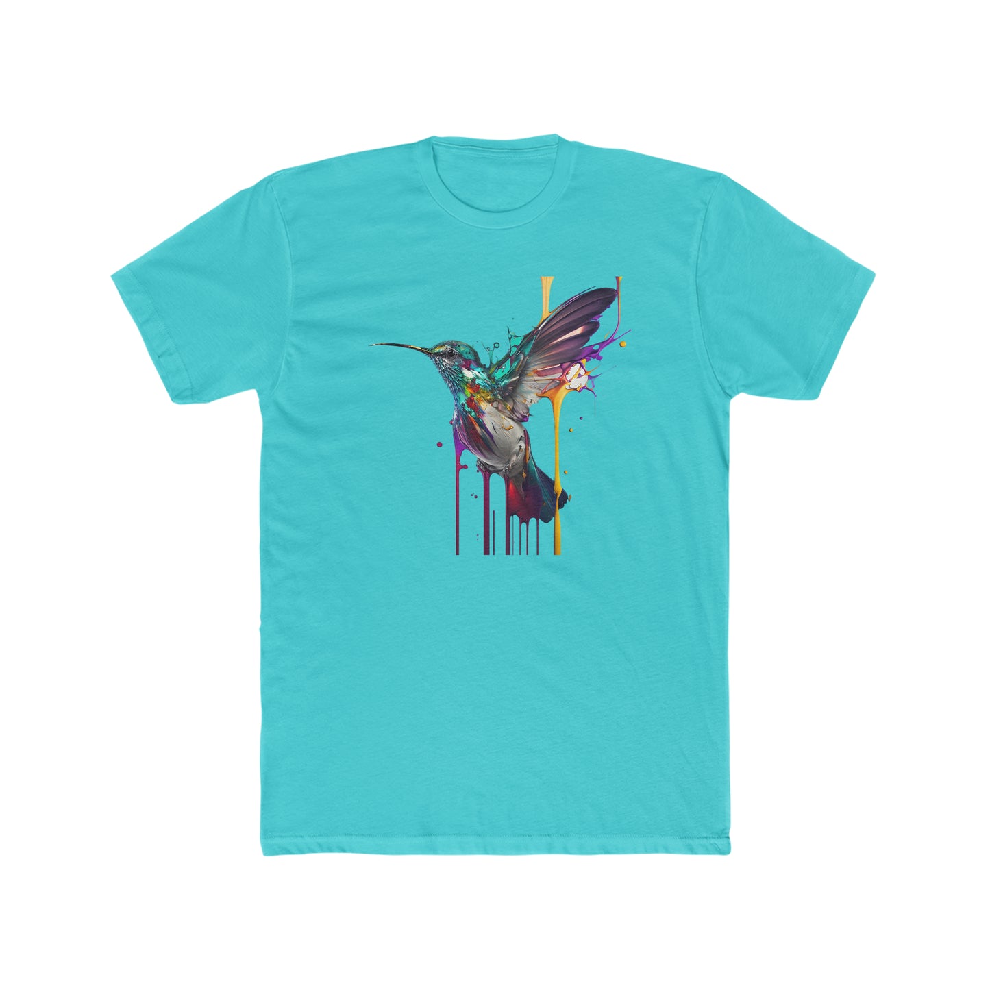 Hummingbird Drip Paint Style