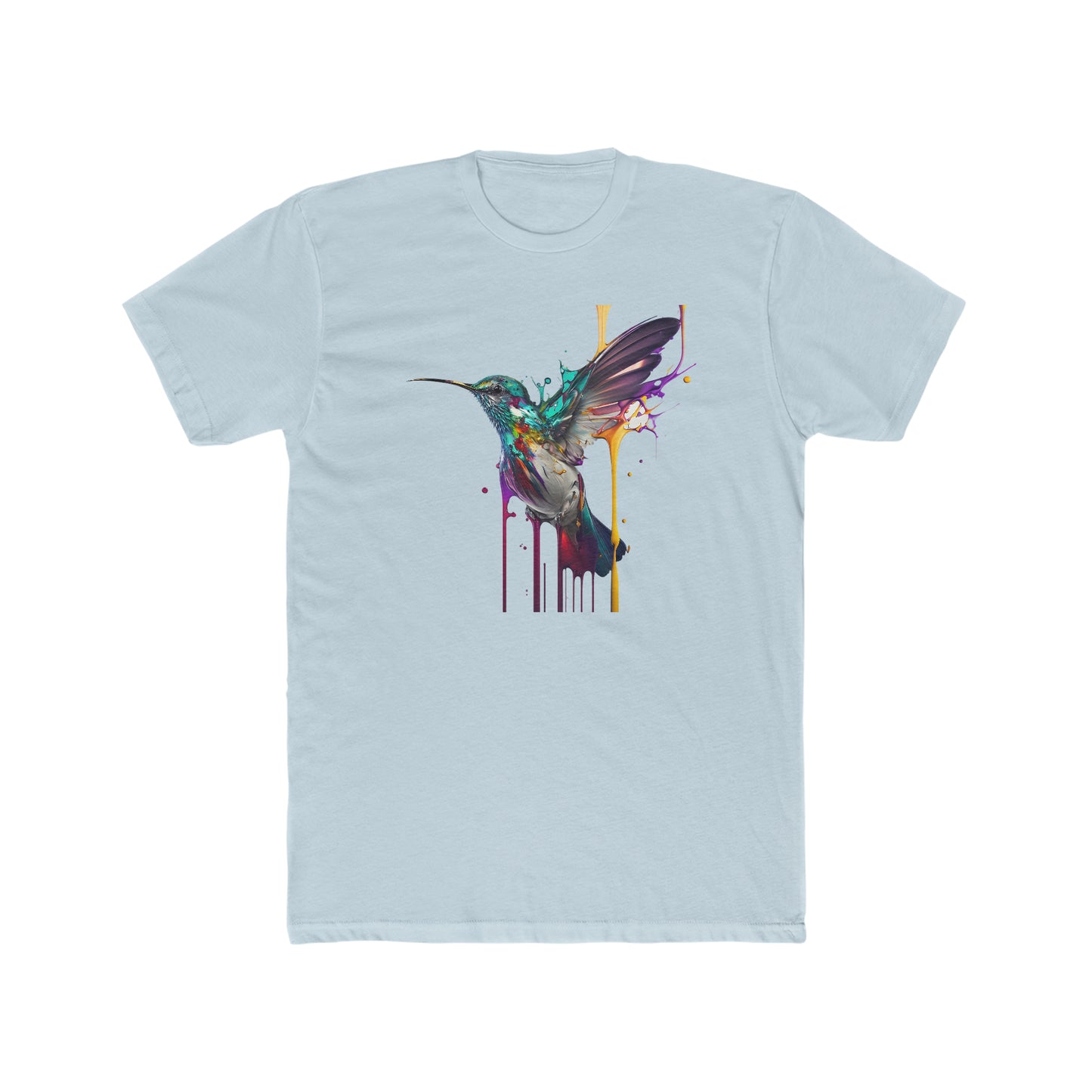 Hummingbird Drip Paint Style