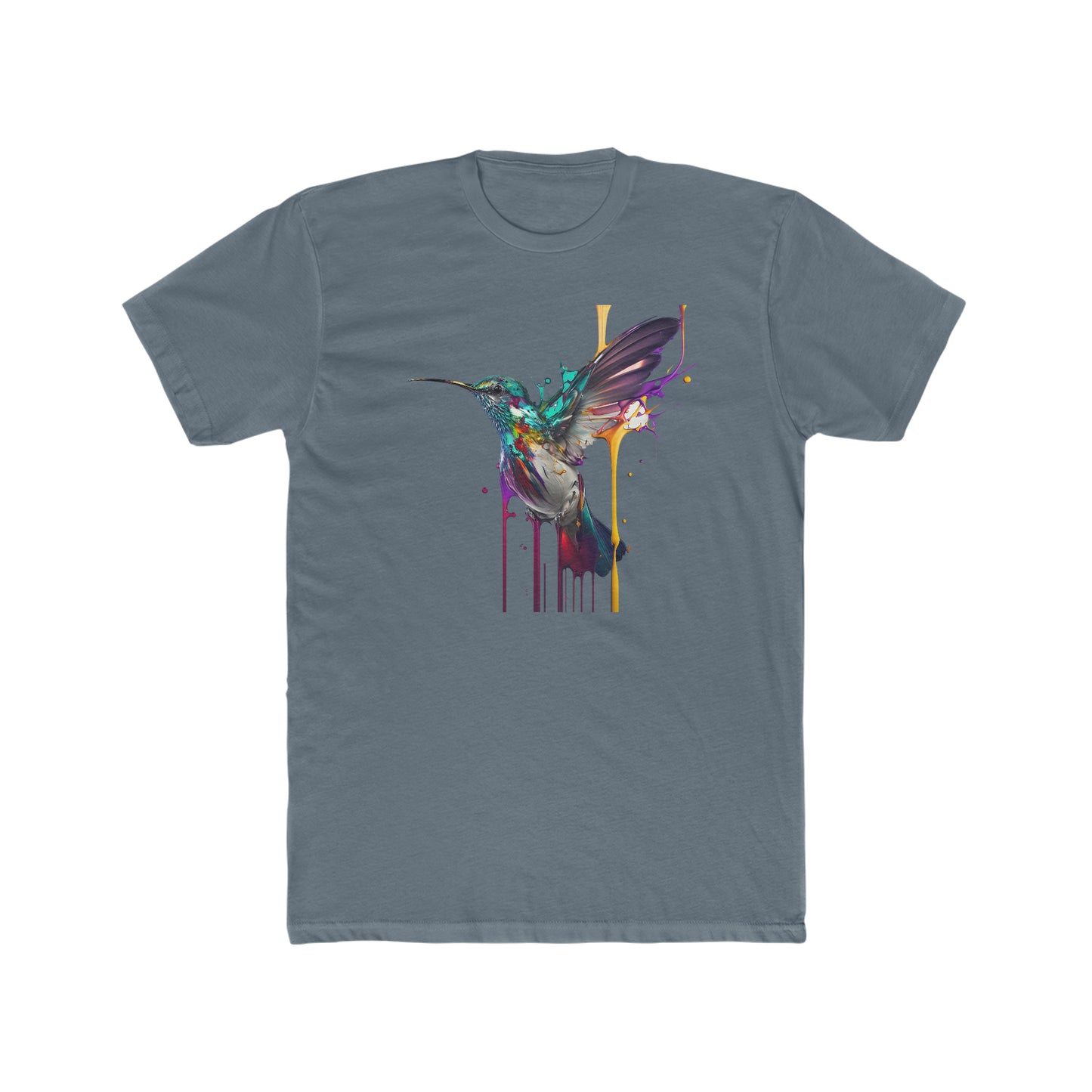 Hummingbird Drip Paint Style