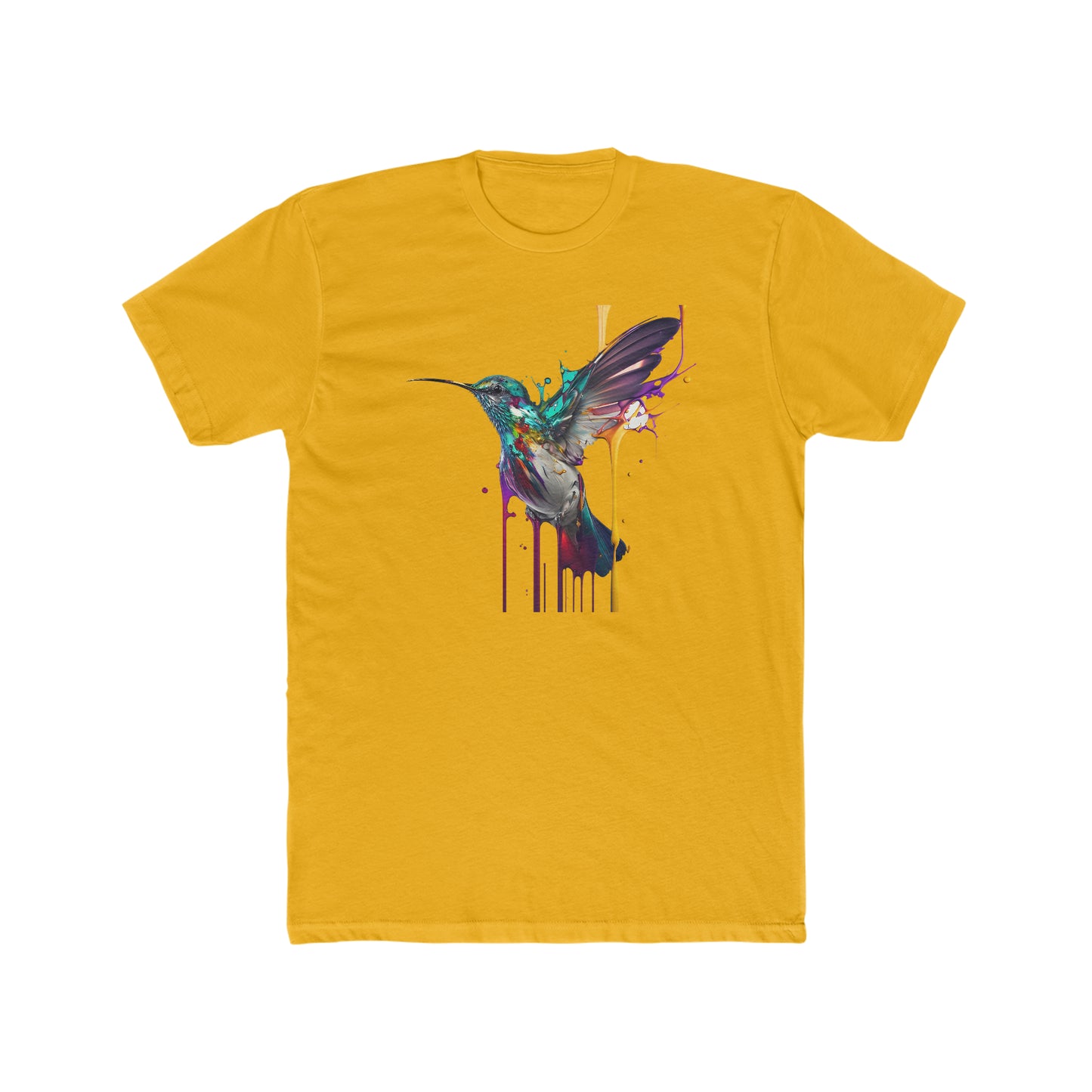 Hummingbird Drip Paint Style