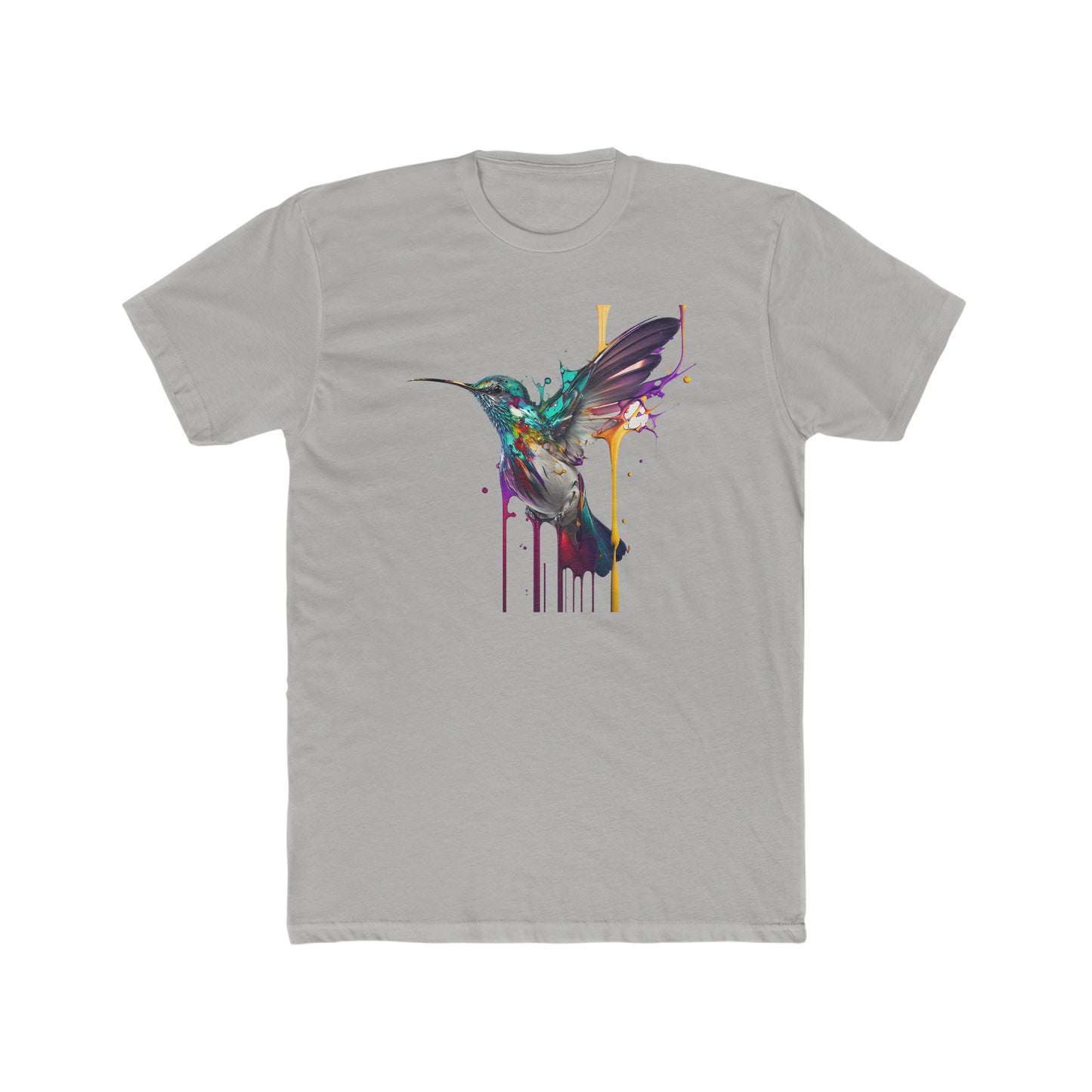 Hummingbird Drip Paint Style