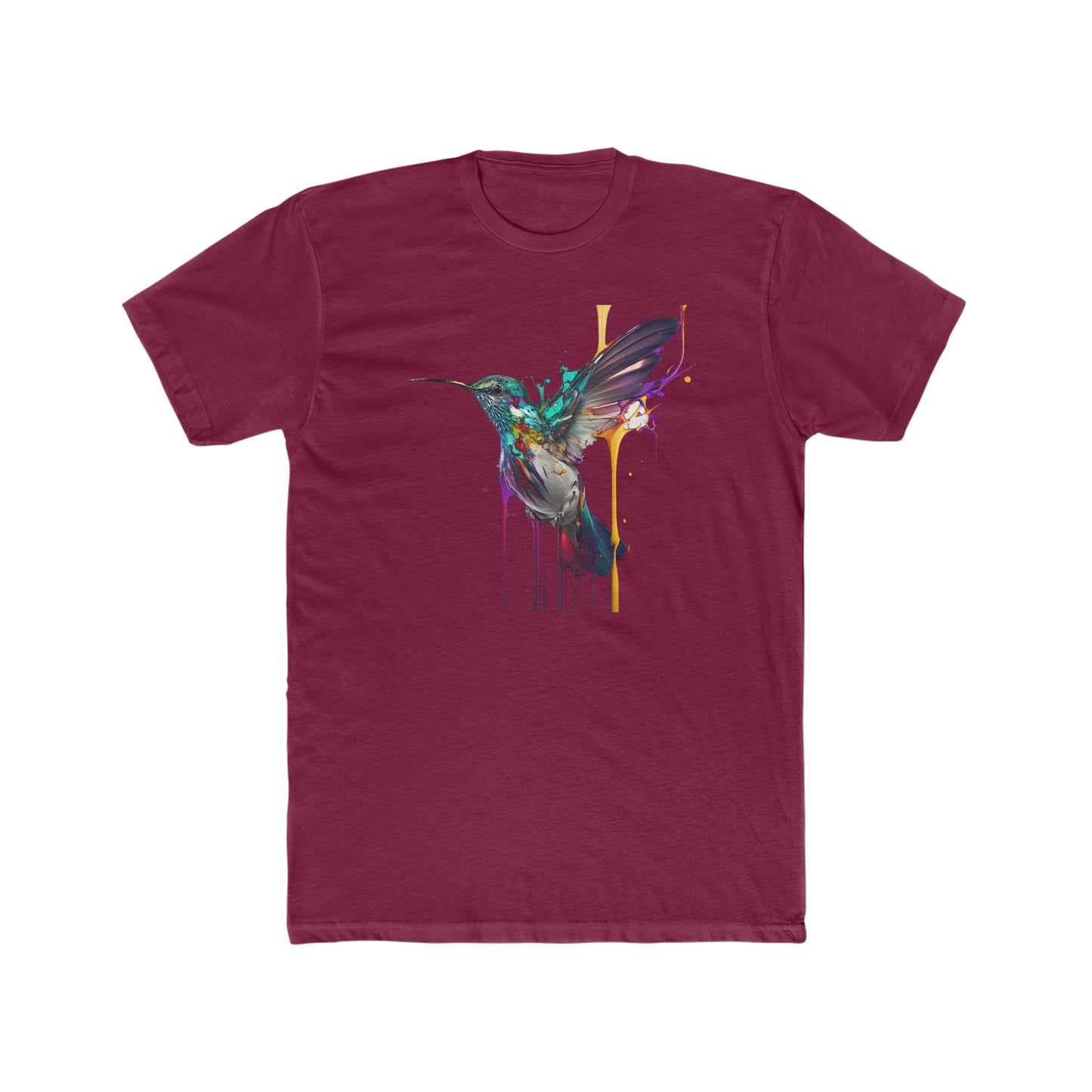 Hummingbird Drip Paint Style