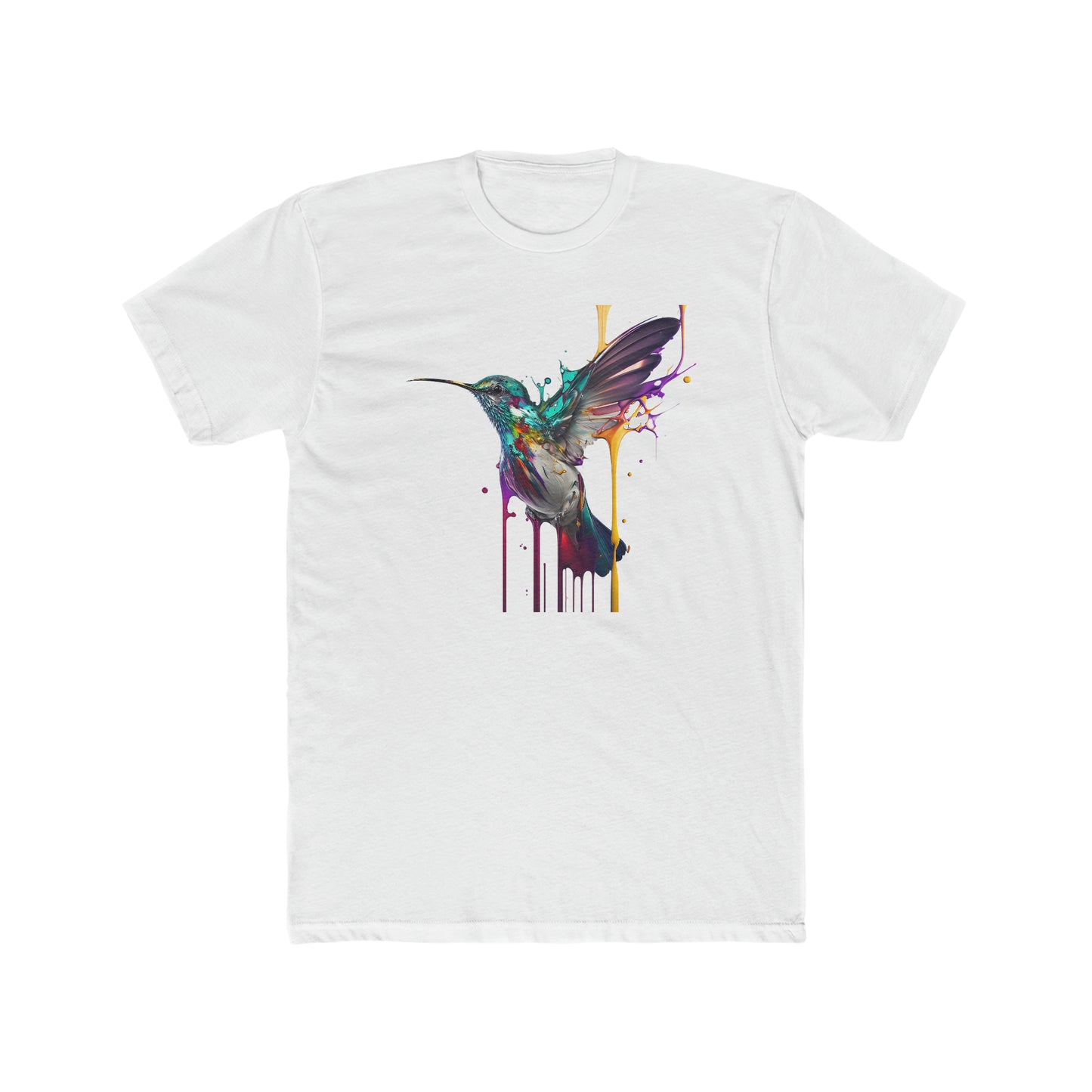 Hummingbird Drip Paint Style
