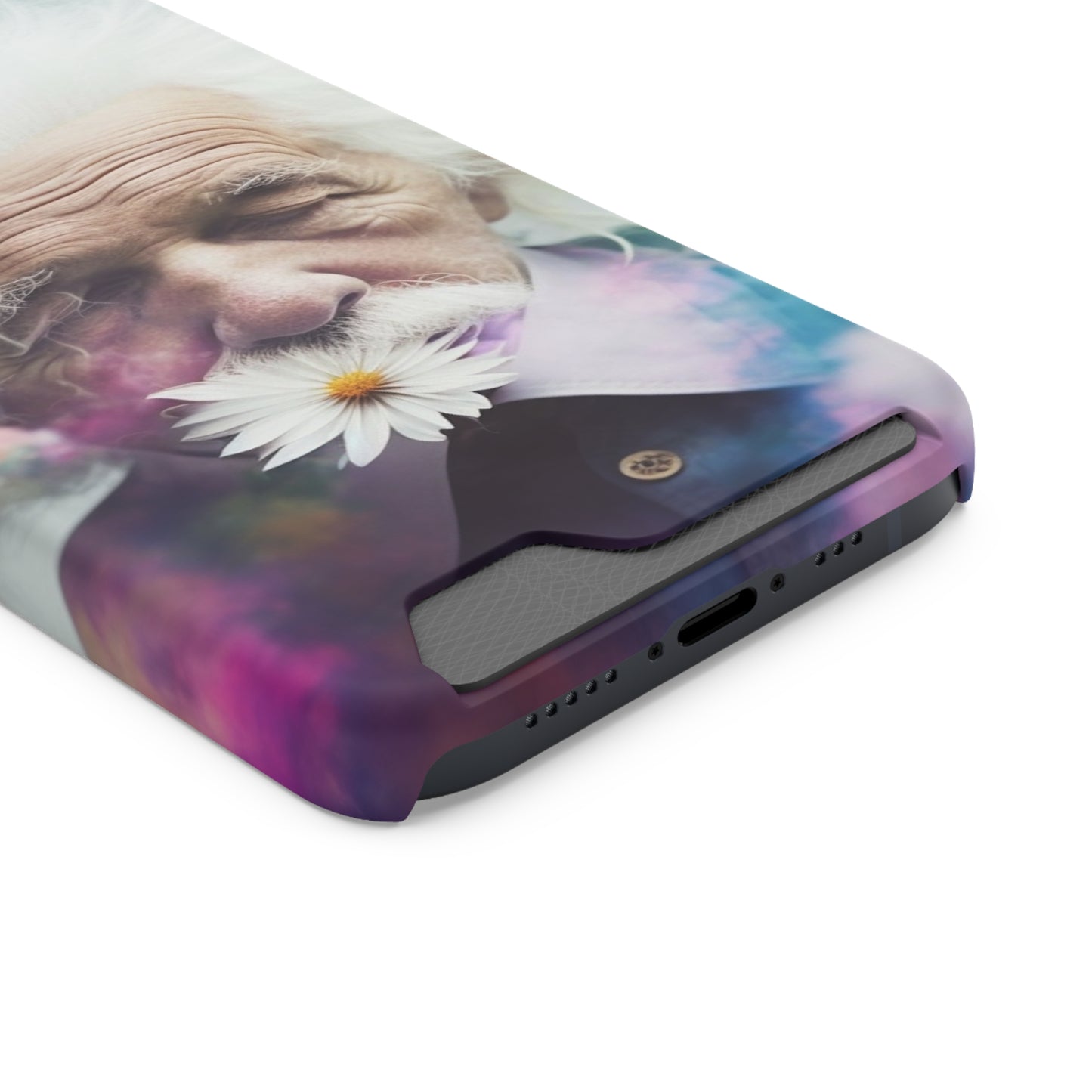 bell's flowers Einstein Phone Case With Card Holder